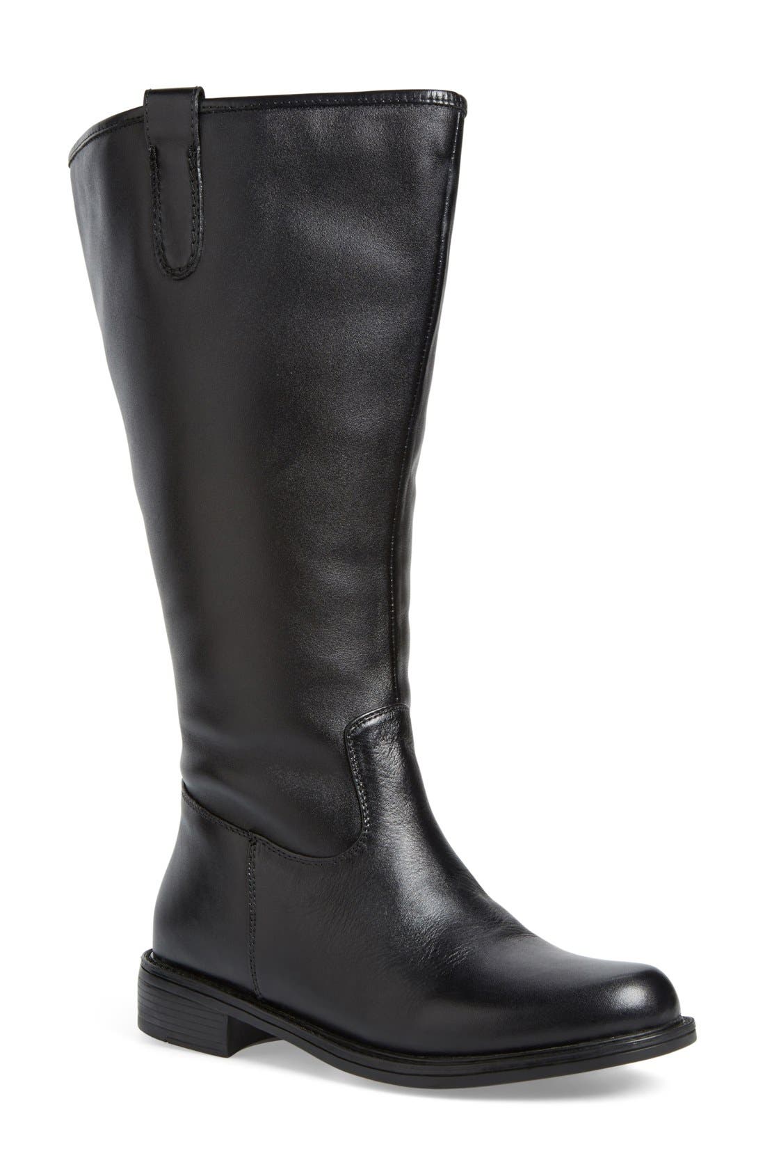 David Tate Best Calfskin Leather & Suede Boot W - Black