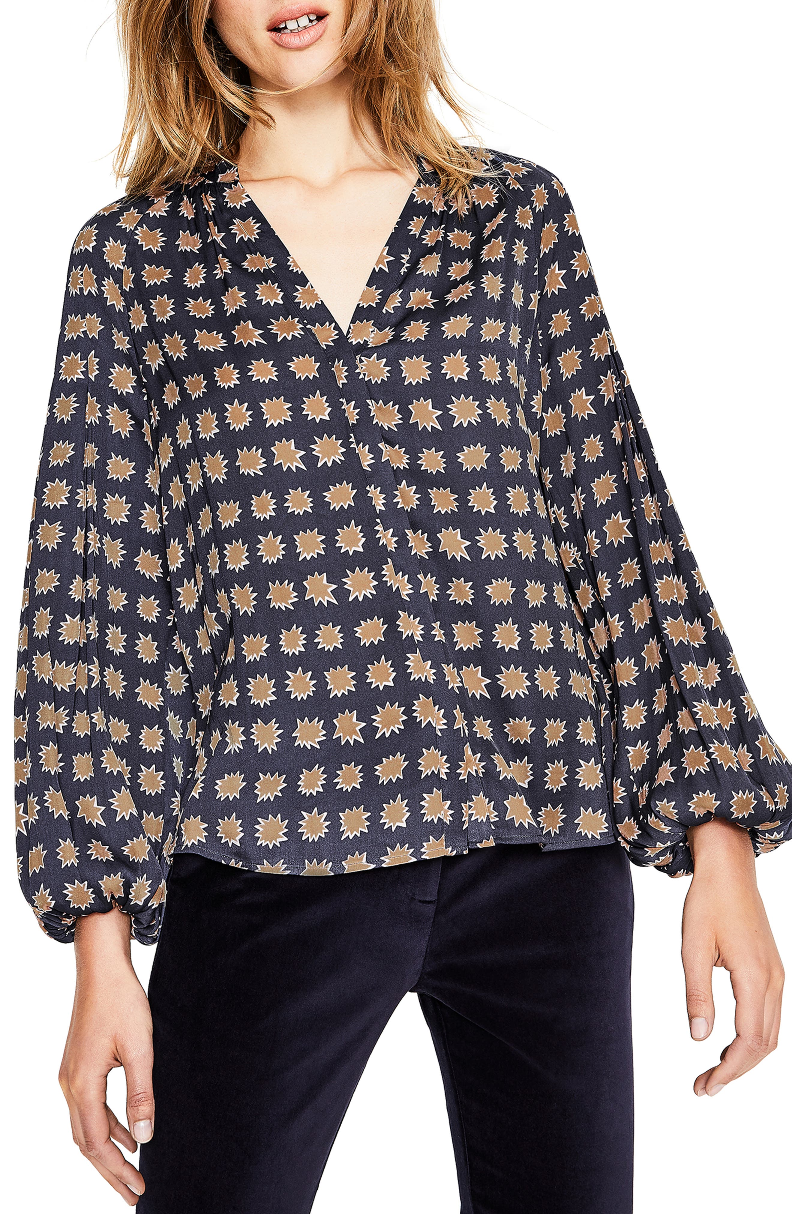 Boden Harriet Mixed Print Blouse Nordstrom