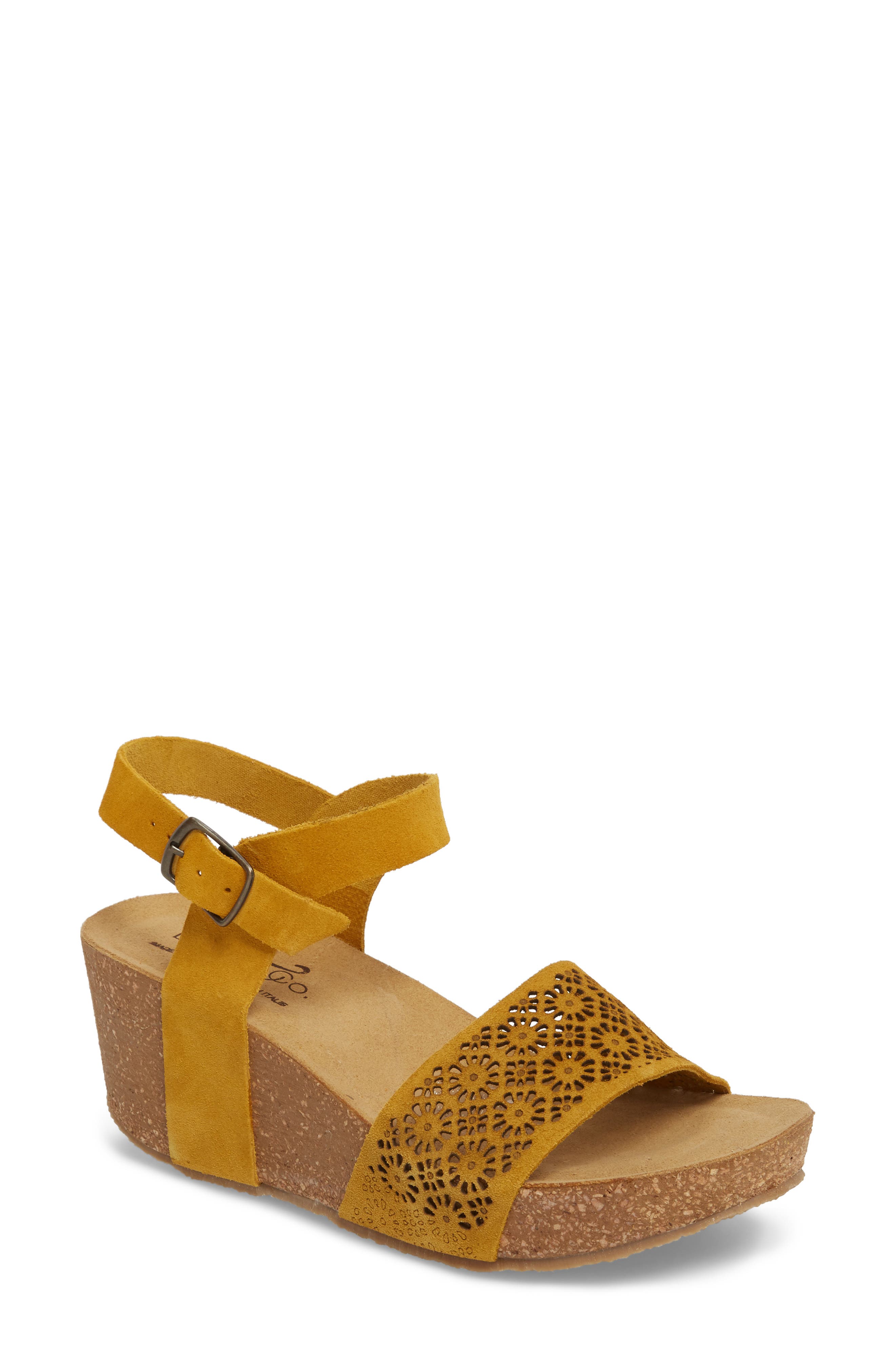 Bos. & Co. Lolo Platform Wedge Sandal - Yellow