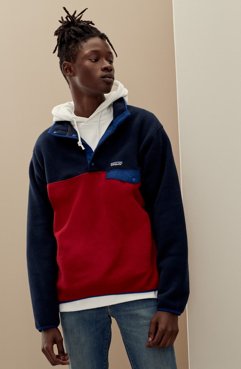 Patagonia Synchilla Snap-t Fleece Pullover In Tradewinds Big Stone