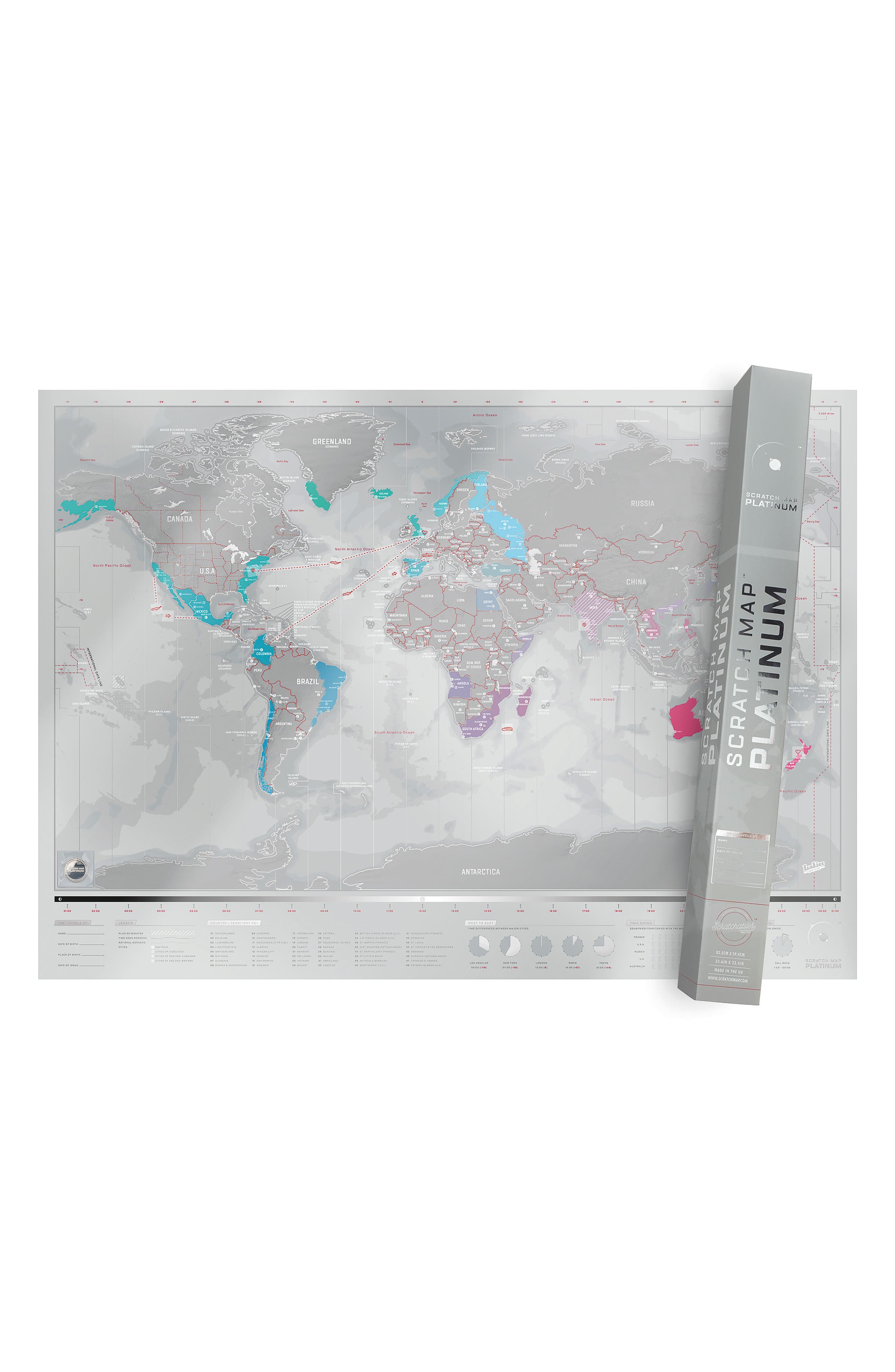 Luckies of London Platinum Scratch Map Nordstrom