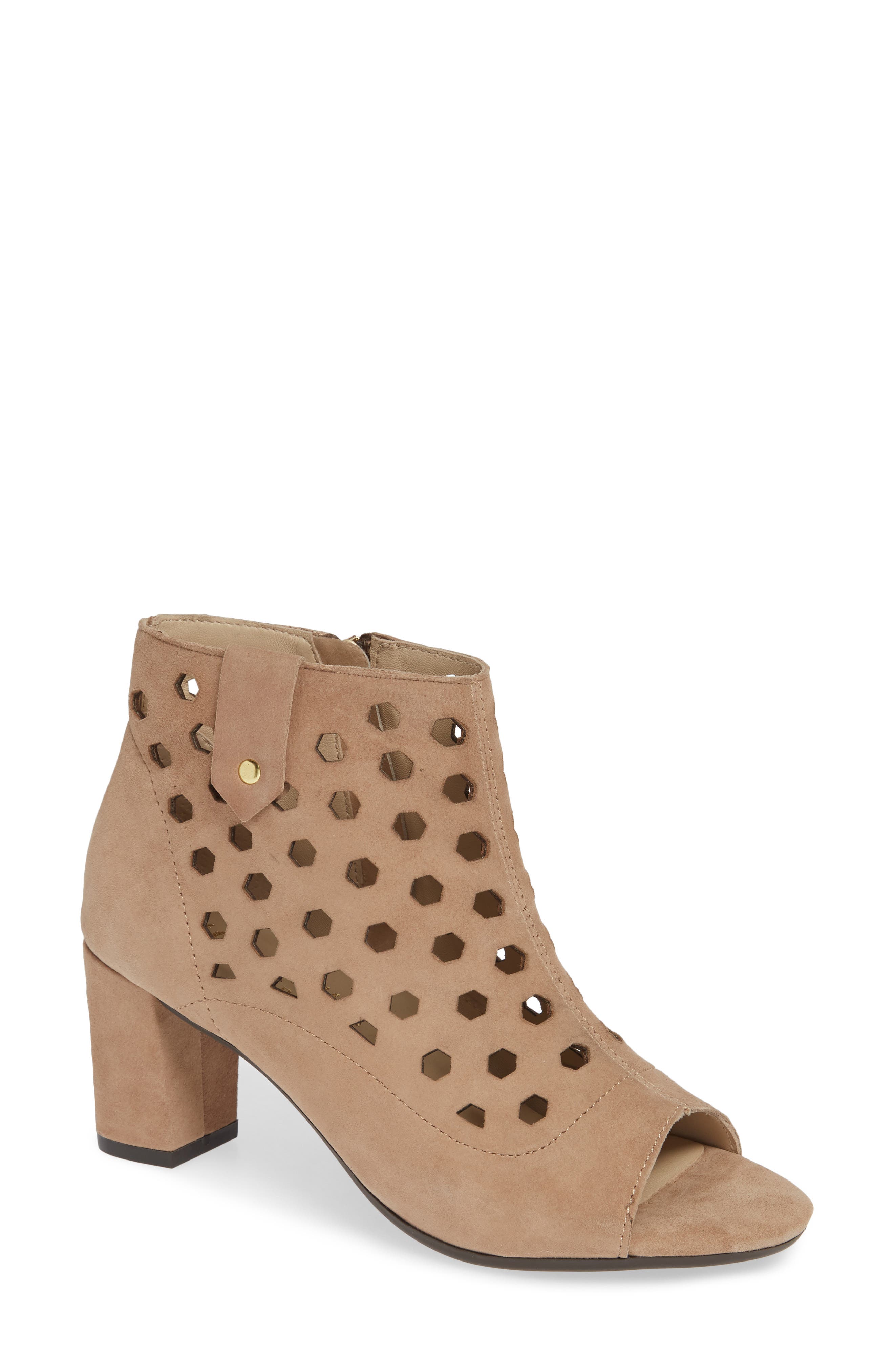 Bettye Muller Concepts Finn Peep Toe Bootie, Beige