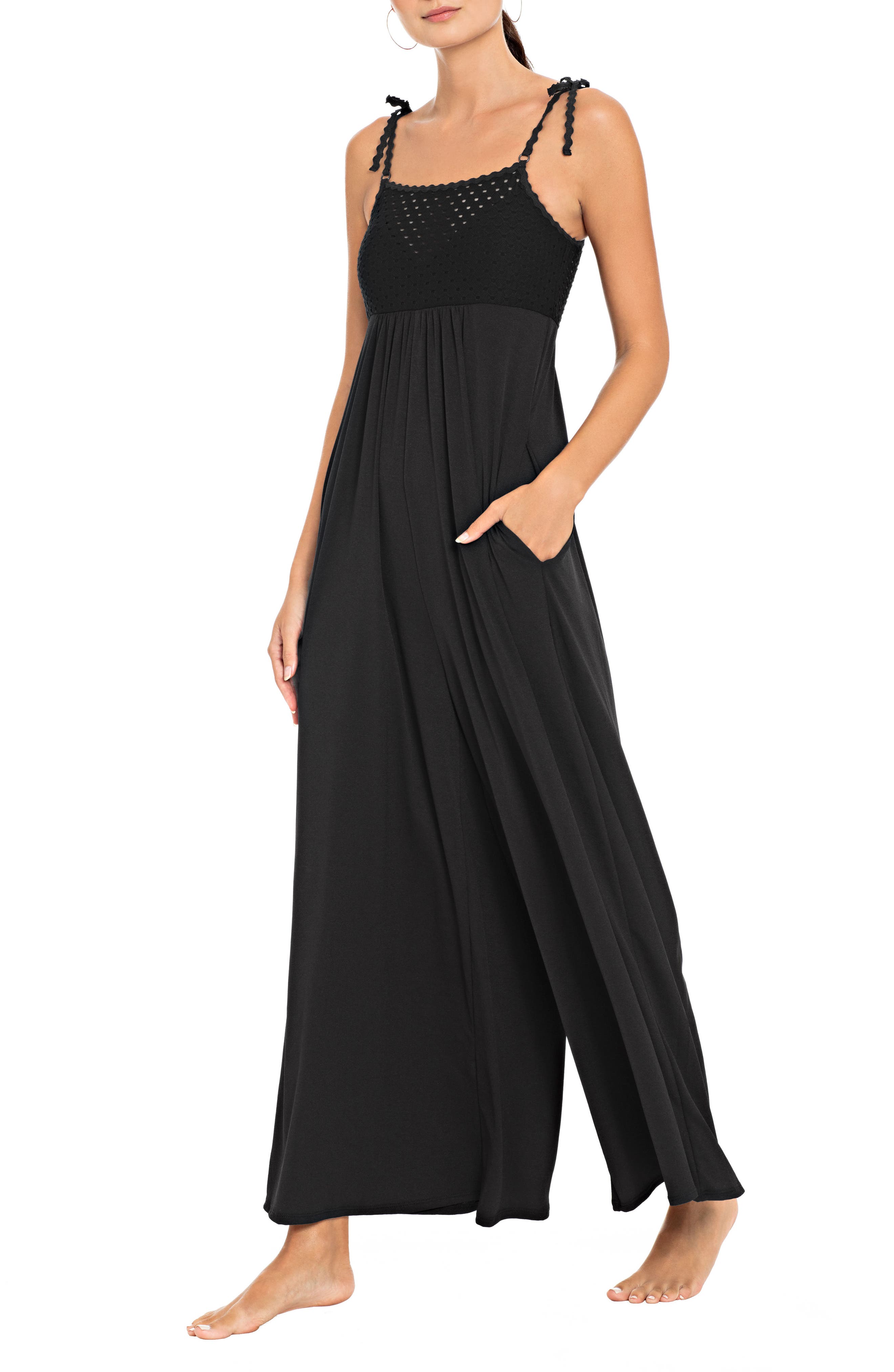 Robin Piccone Chira Jumpsuit Cover-Up, Black