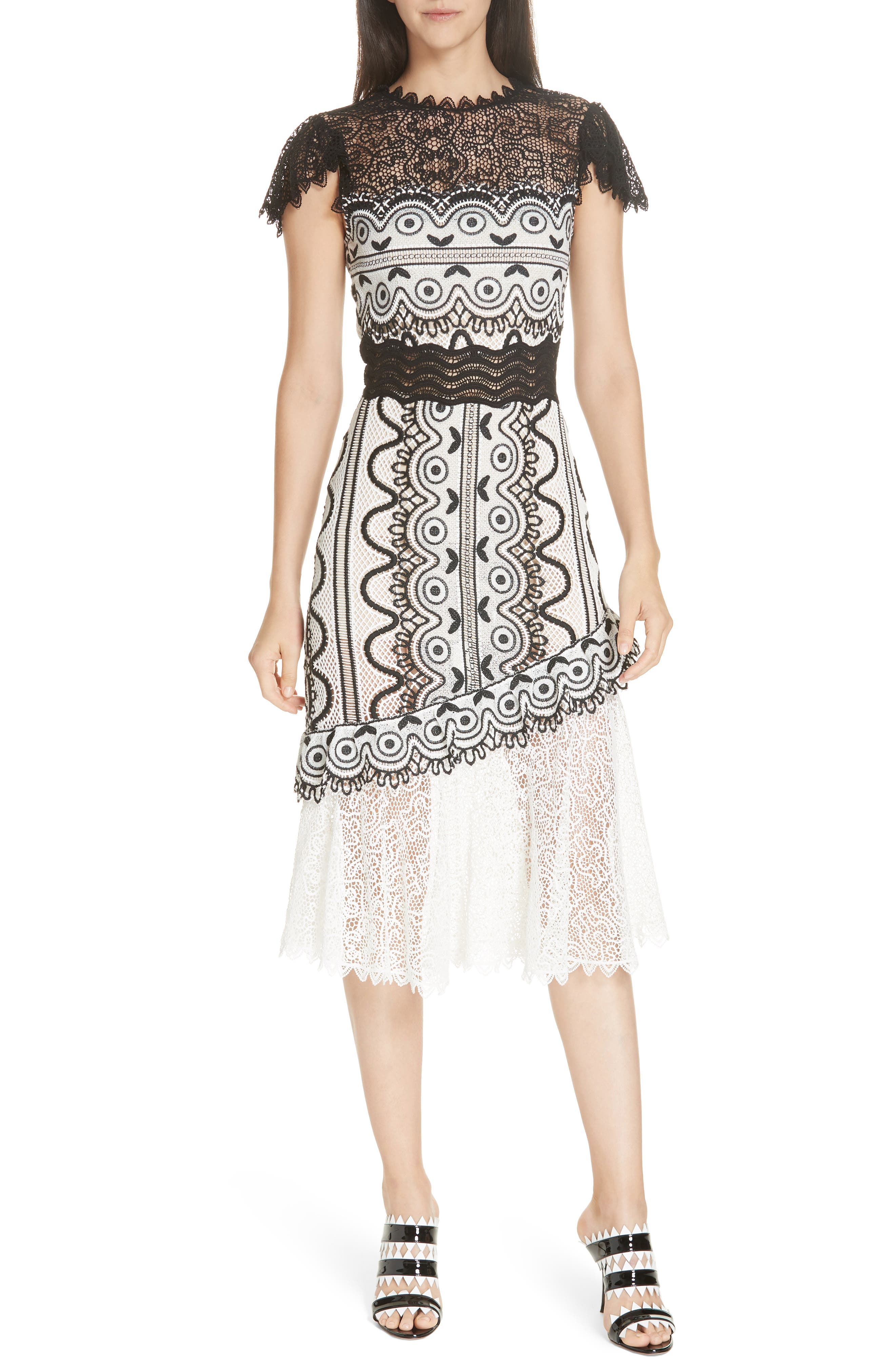 Sea Lola Lace Midi Dress, Black