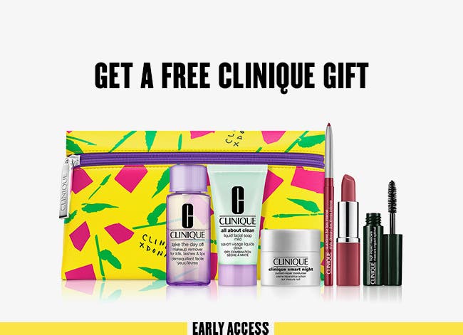 Early Access: Free Clinique gift with purchase