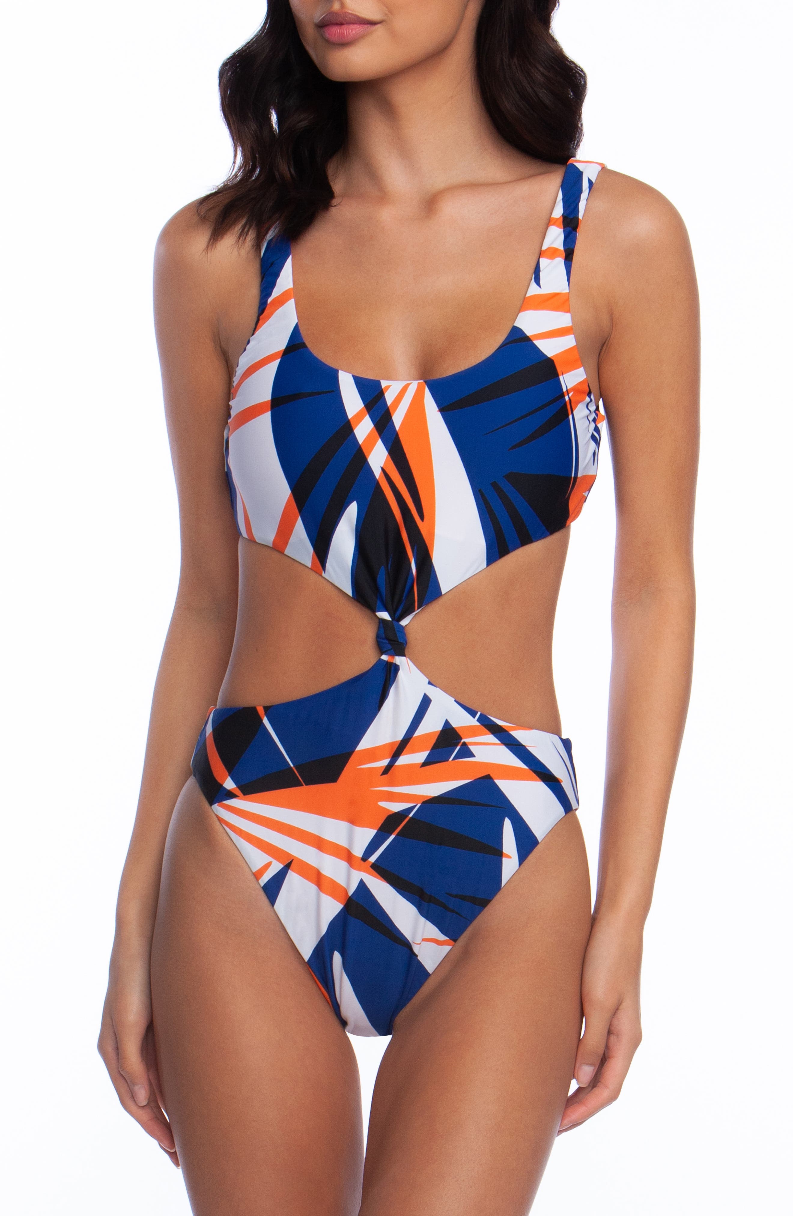 The Bikini Lab Sonic Boom Twist Waist One-Piece Swimsuit, White