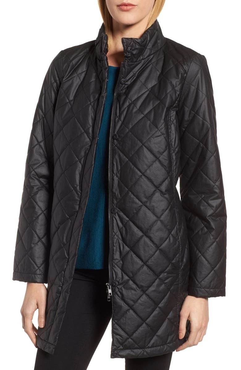Eileen Fisher Stand Collar Organic Cotton Jacket | Nordstrom