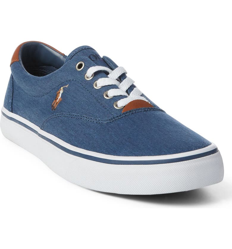 Polo Ralph Lauren Men'S Thorton Mesh Low-Top Sneakers Men'S Shoes In Black | ModeSens