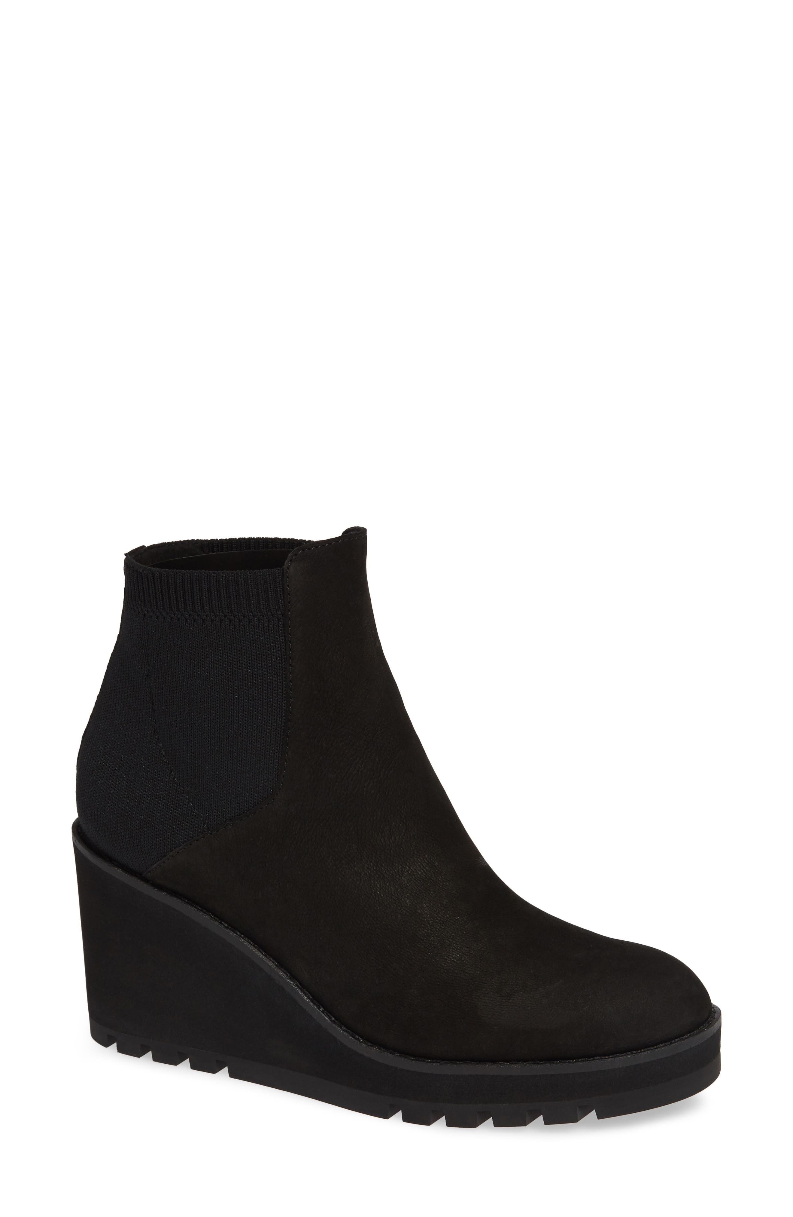 Eileen Fisher Adele Wedge Bootie- Black