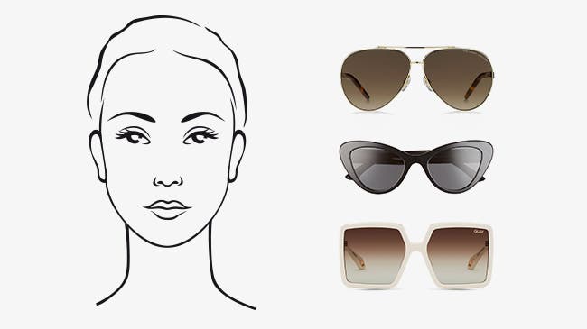 Cebe Angular Shaped Sunglasses white casual look Accessories Sunglasses Angular Shaped Sunglasses 