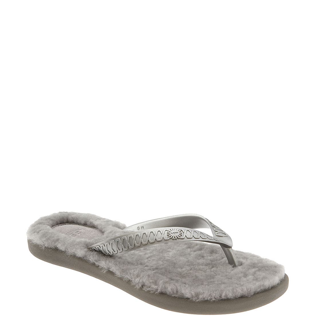 ugg fluffy flip flop