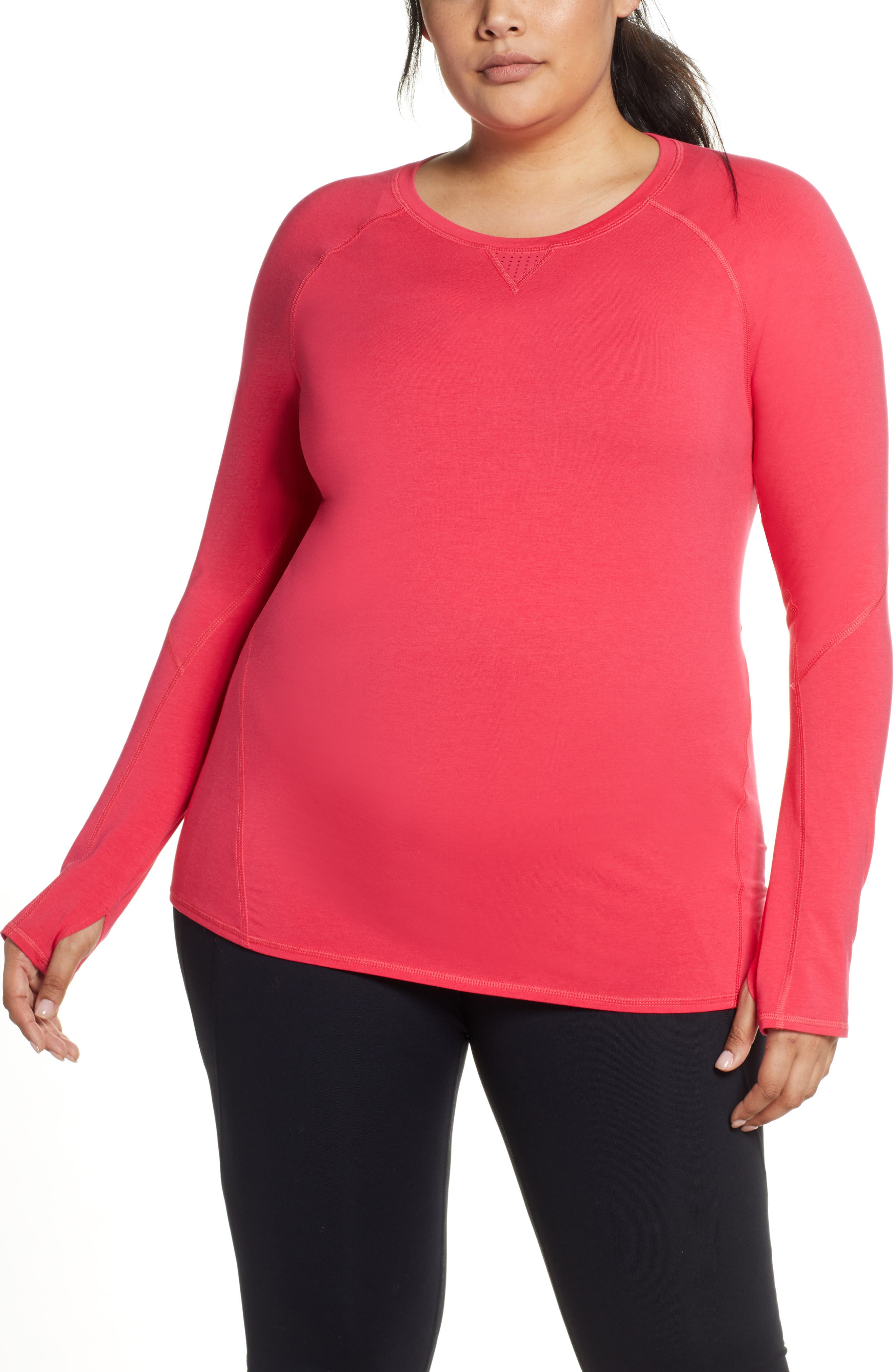 Plus Size Shape Activewear Movement Tee, Pink