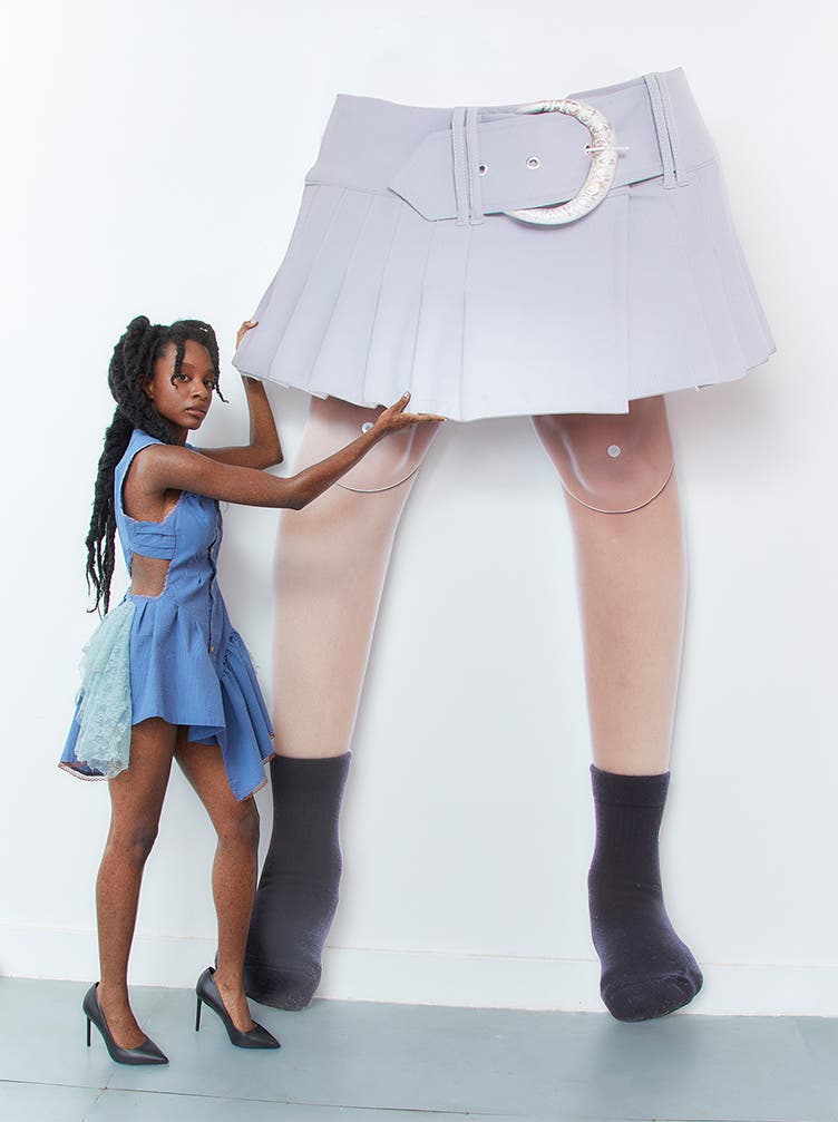 Gabe White Mesh Mini Skirt, US 6 | Shop Mini Skirts by Beginning Boutique