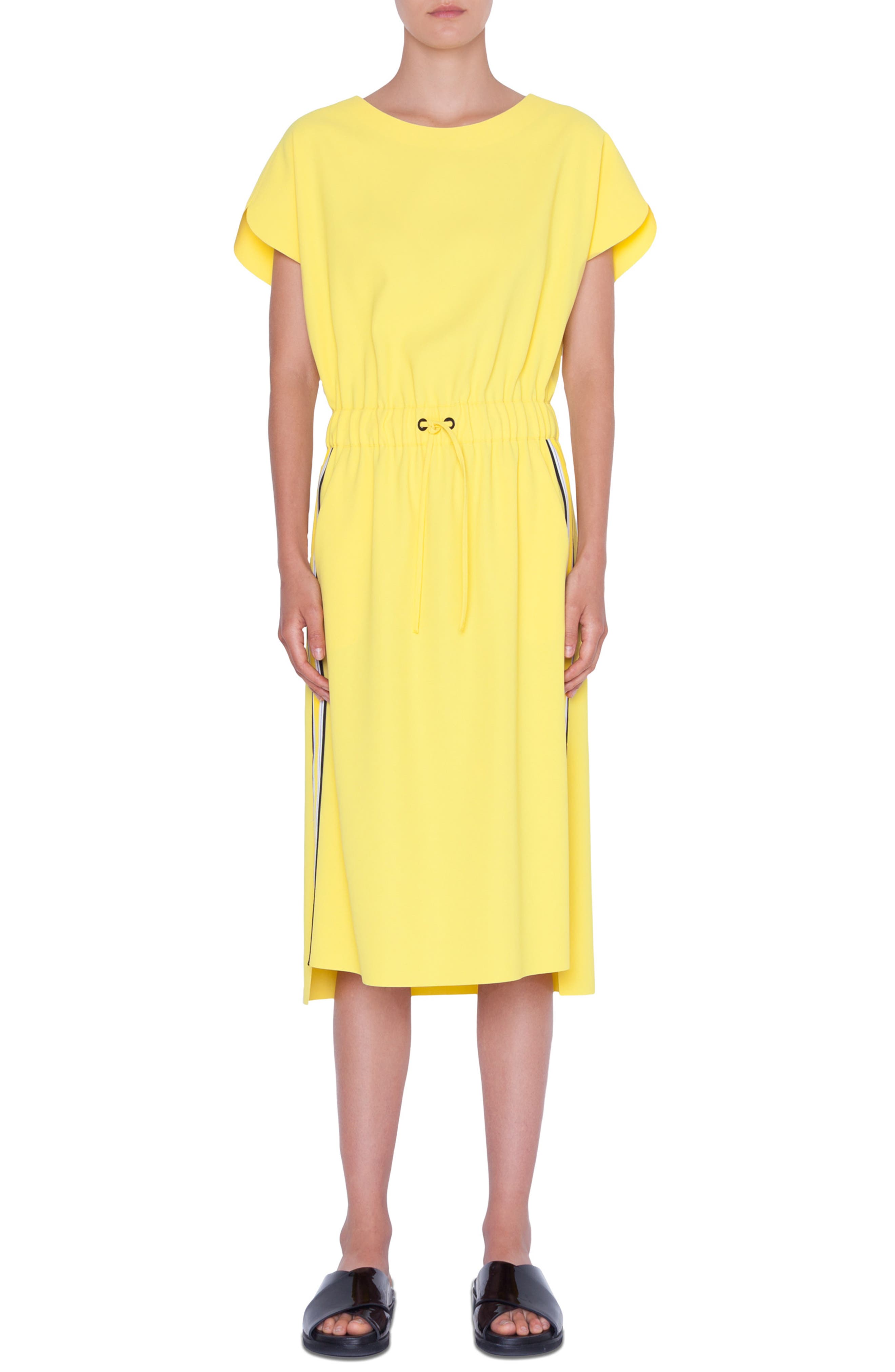 Akris Punto Tuxedo Stripe Dress, Yellow