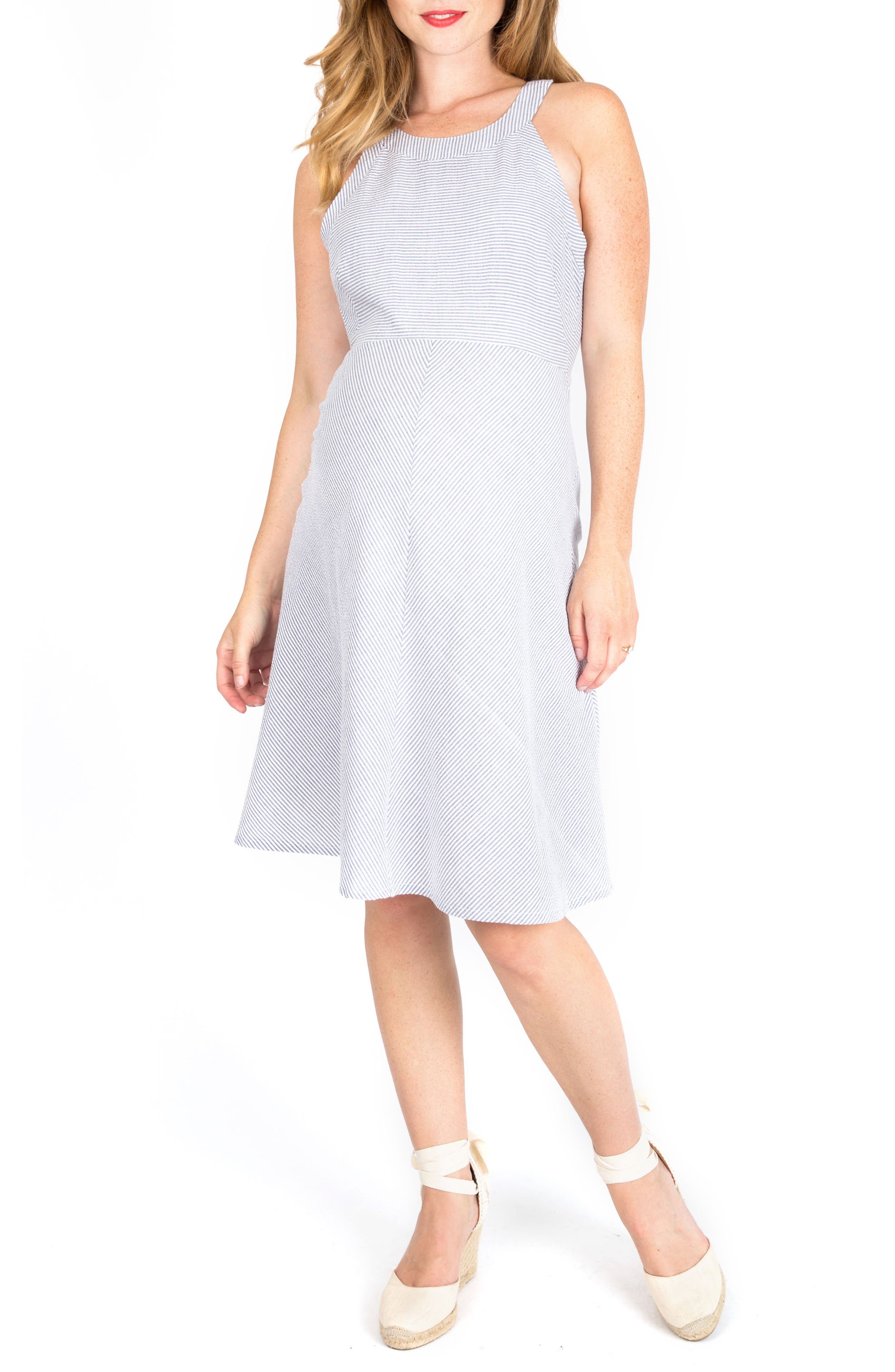 Nom Maternity Molly Stripe Maternity Sundress