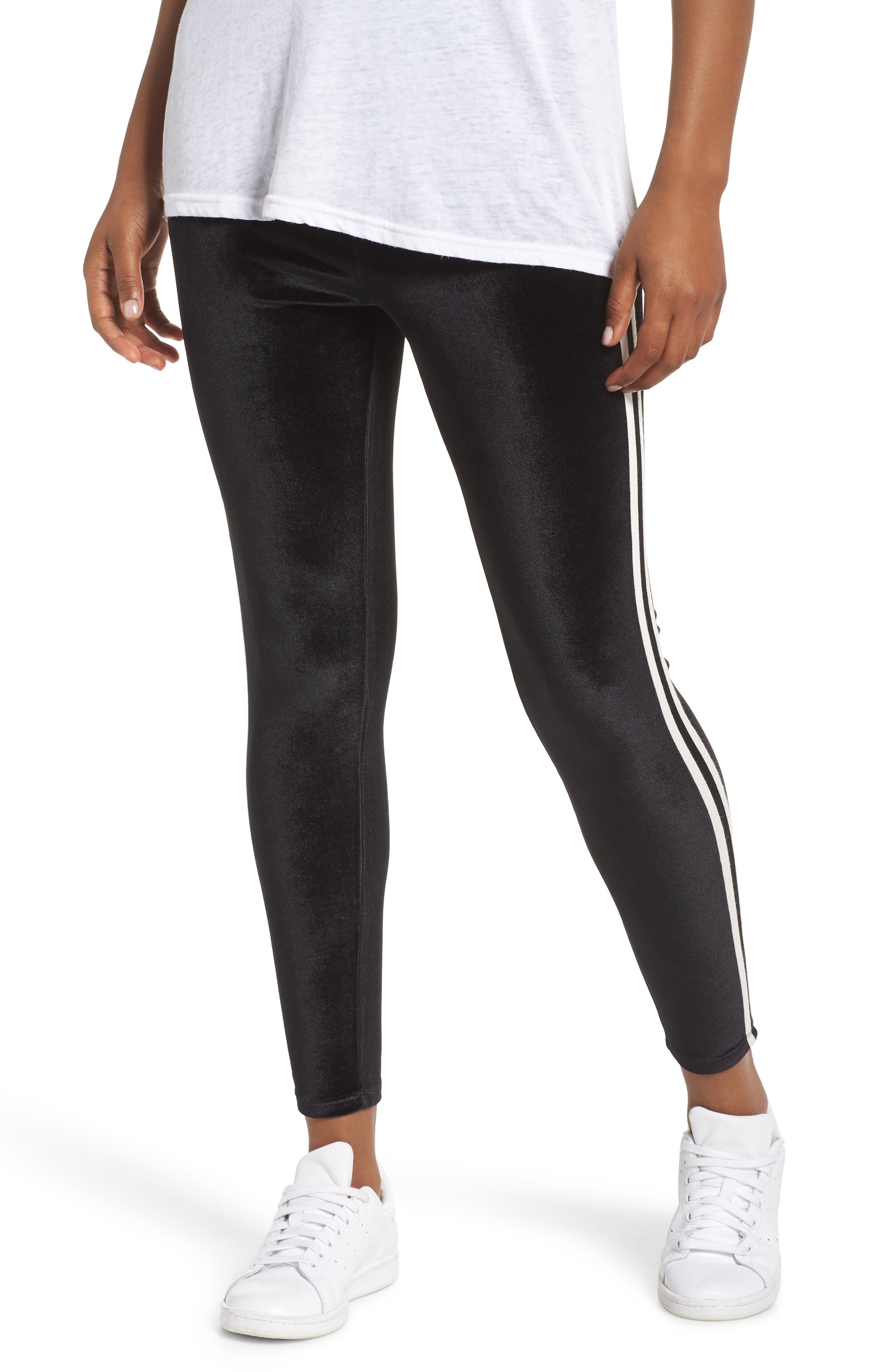 Nordstrom Stripe Velvet Leggings