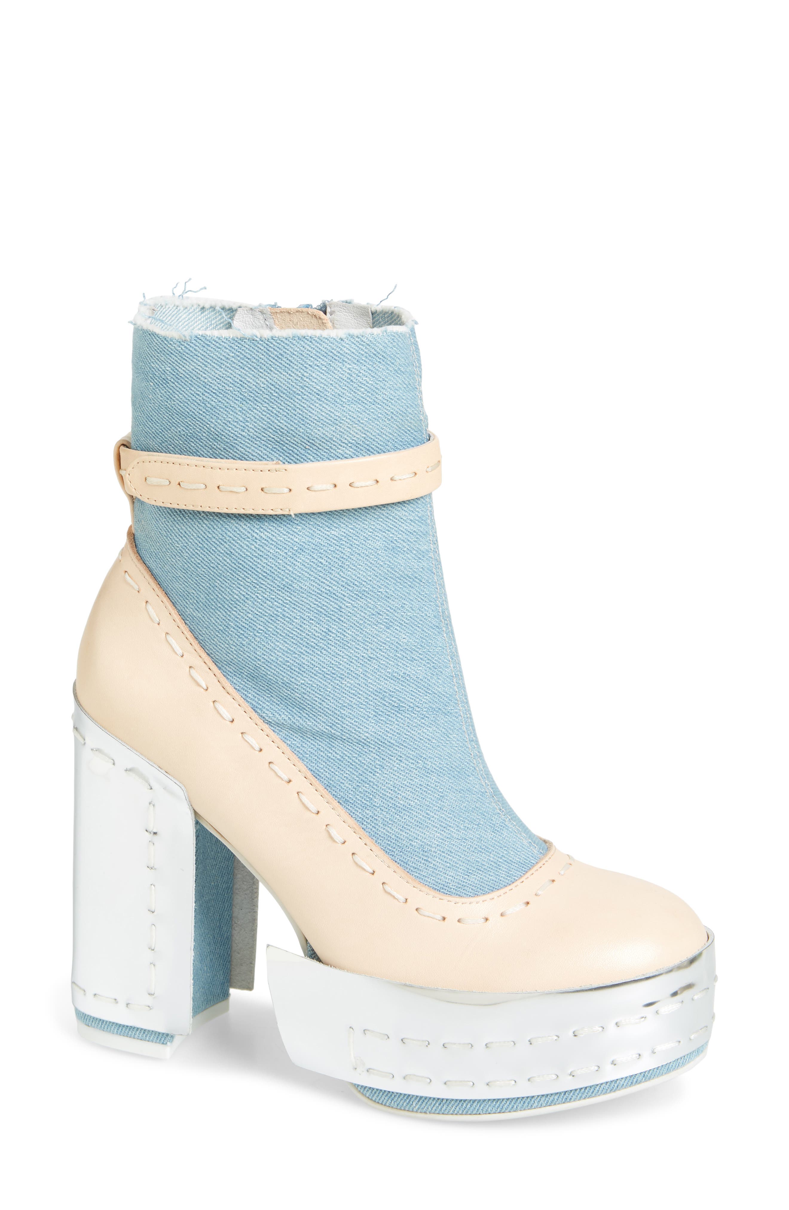 Jeffrey Campbell Dismantle Platform Bootie, Beige