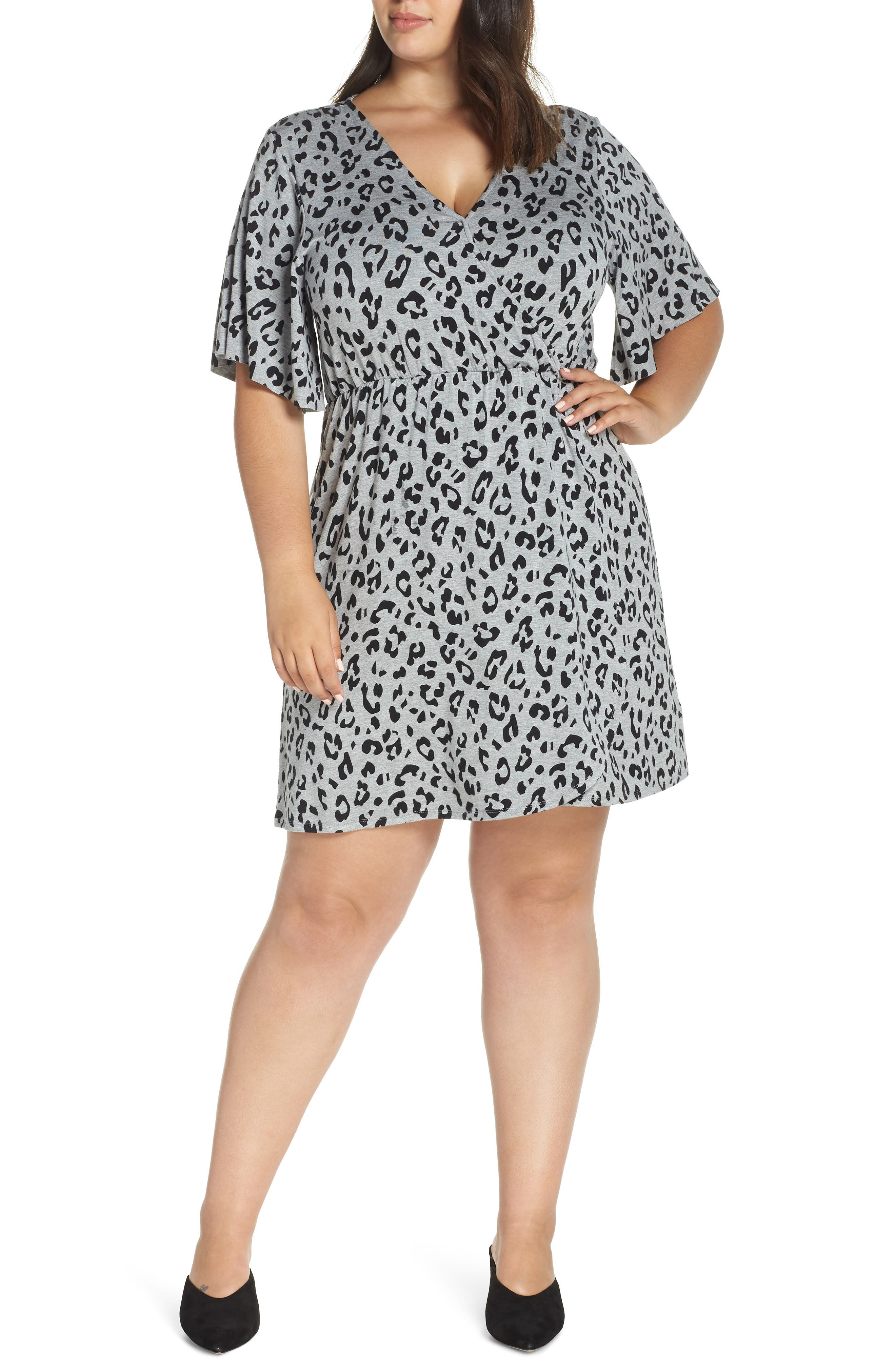 Plus Size Lemon Tart Carson Dress, Grey