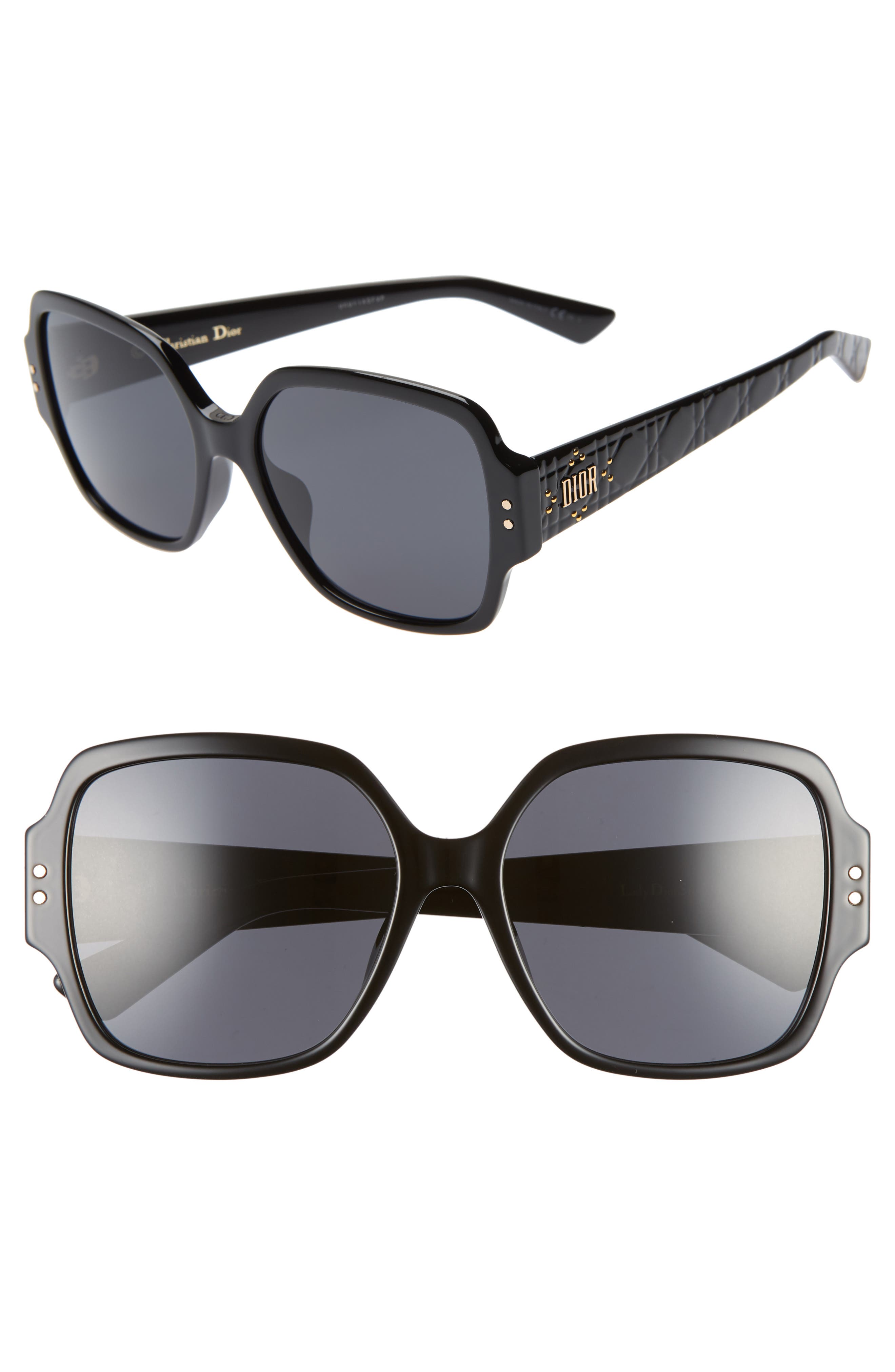 dior square sunglasses black
