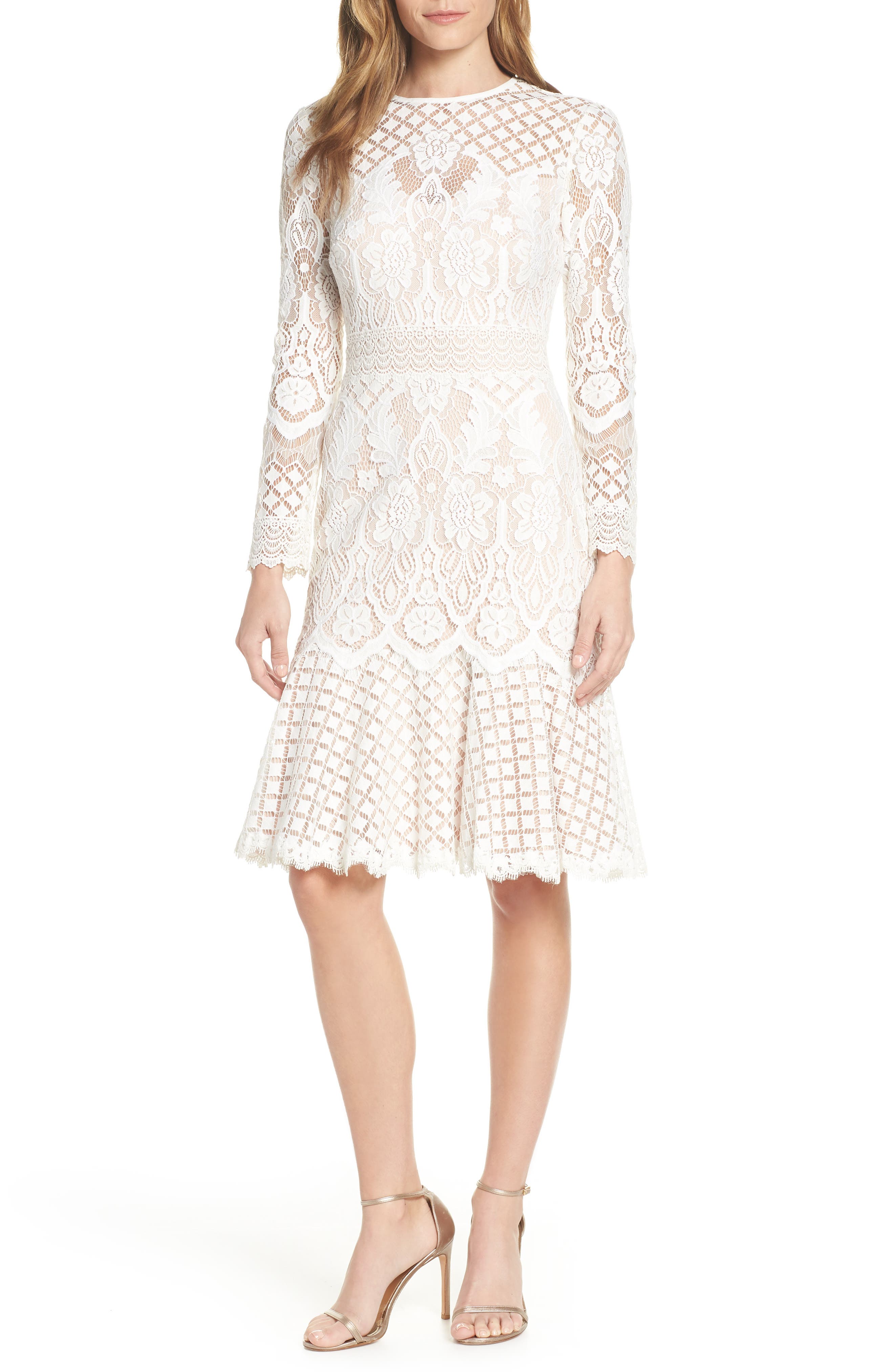 Tadashi Shoji Lace Dress, Ivory