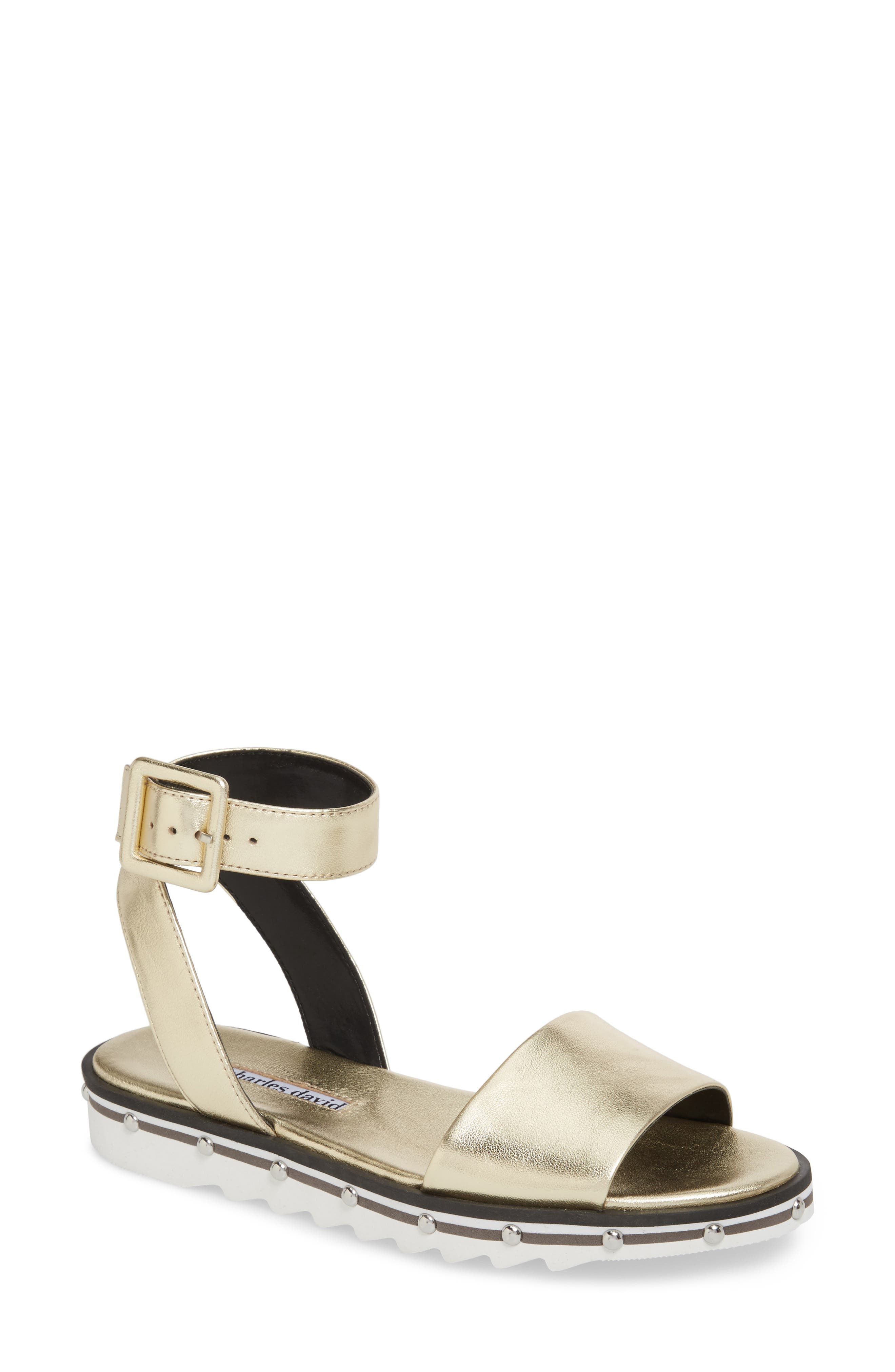Charles David Shimmy Sandal, Metallic