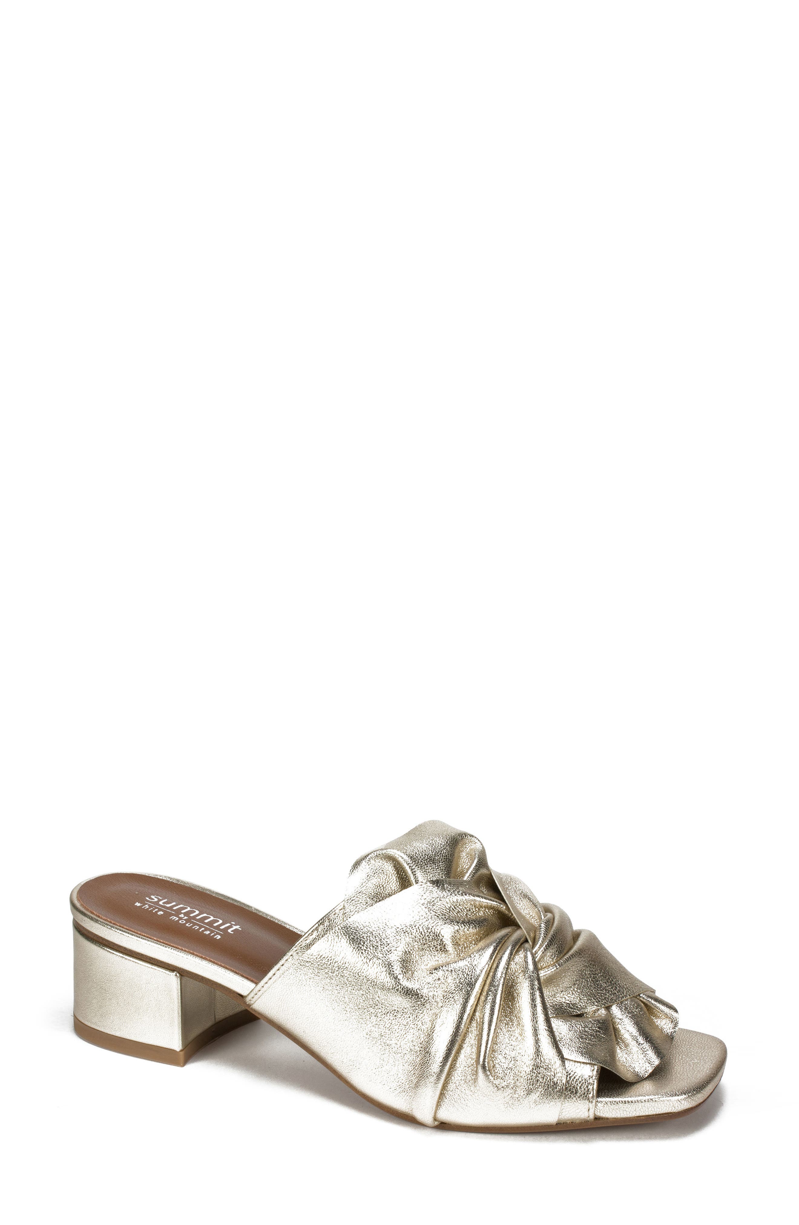 Summit By White Mountain Noelle Block Heel Mule Metallic