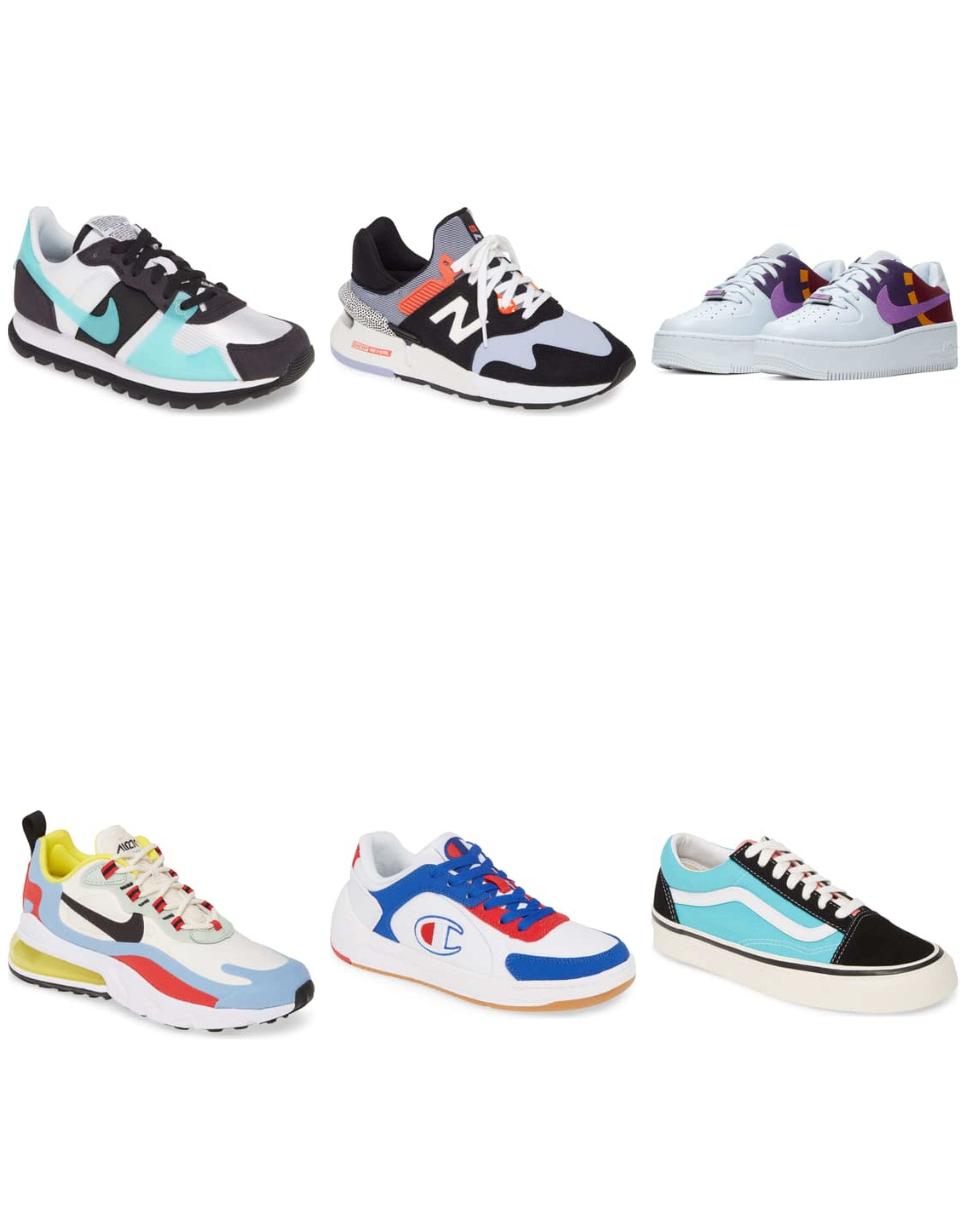 color block sneakers nike