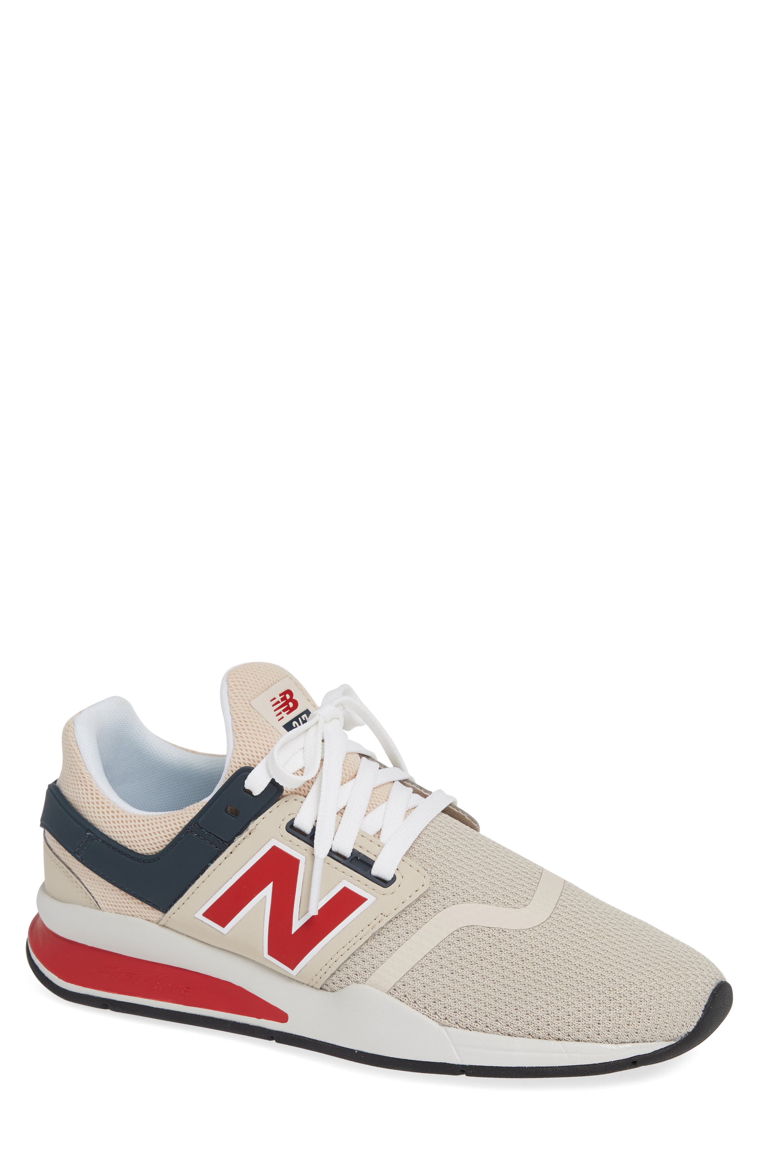 new balance 247 grey morn with team red
