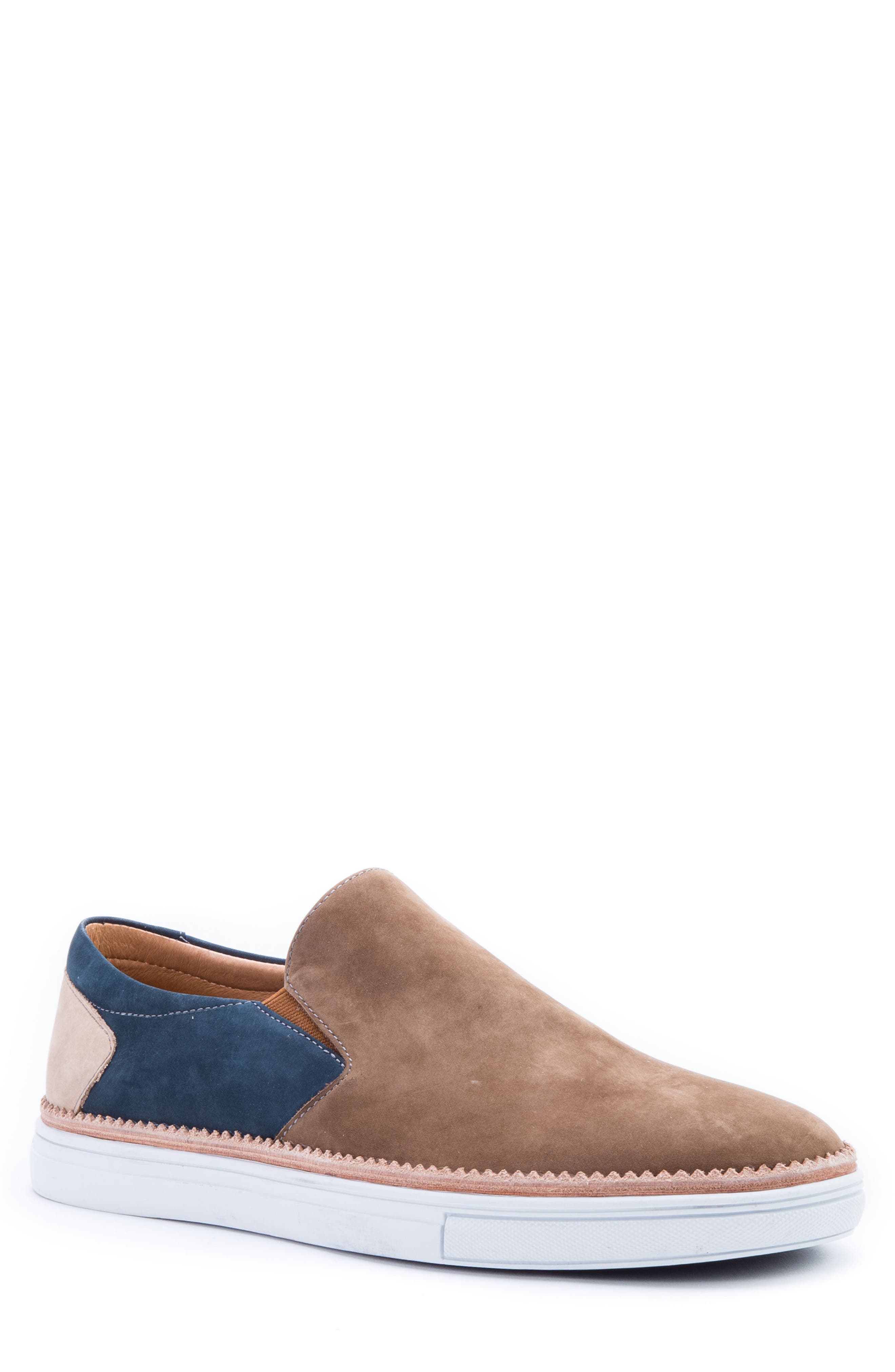 Zanzara Rivera Colorblocked Slip-On Sneaker- Brown