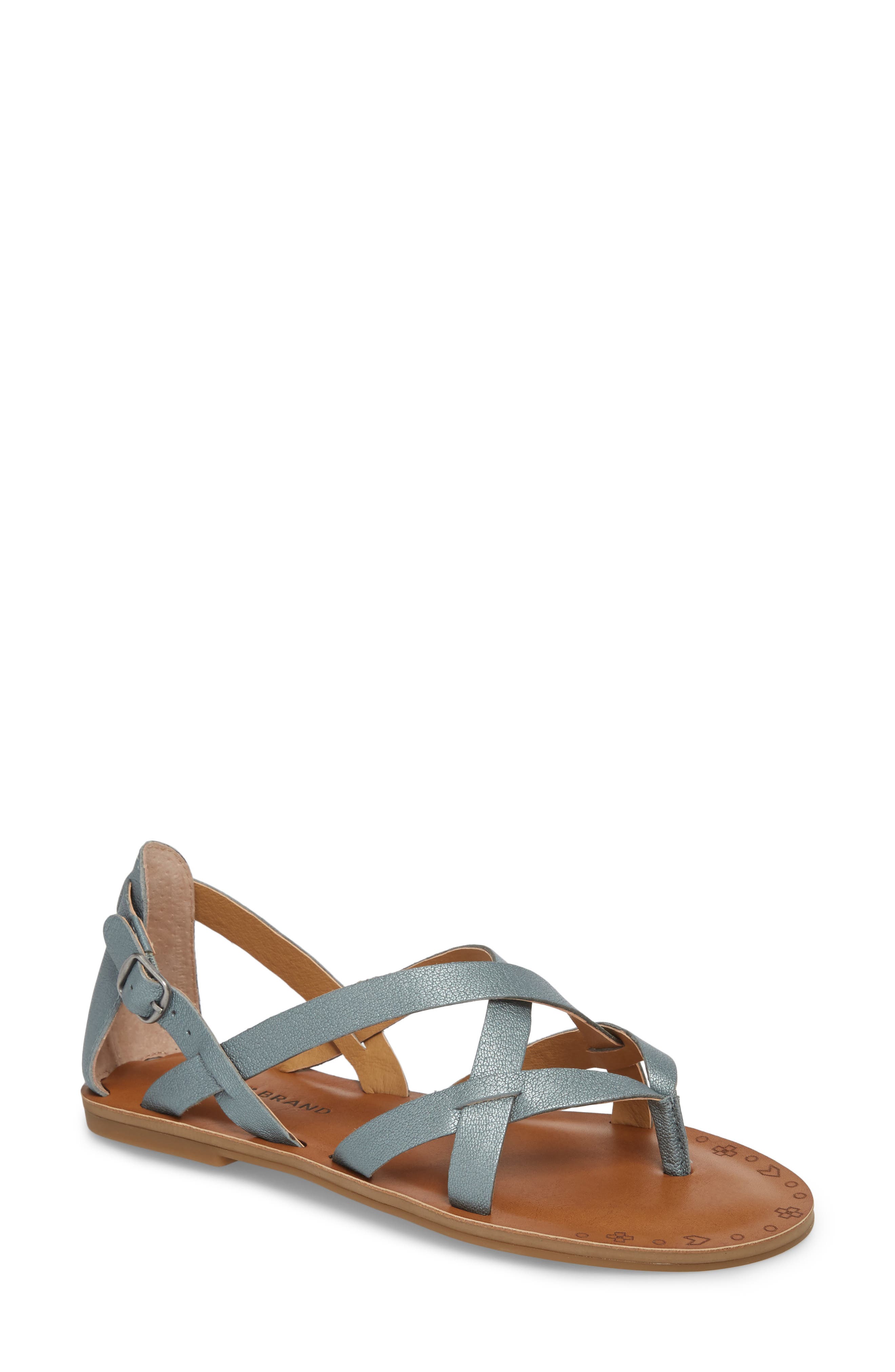 Lucky Brand Ainsley Flat Sandal- Blue