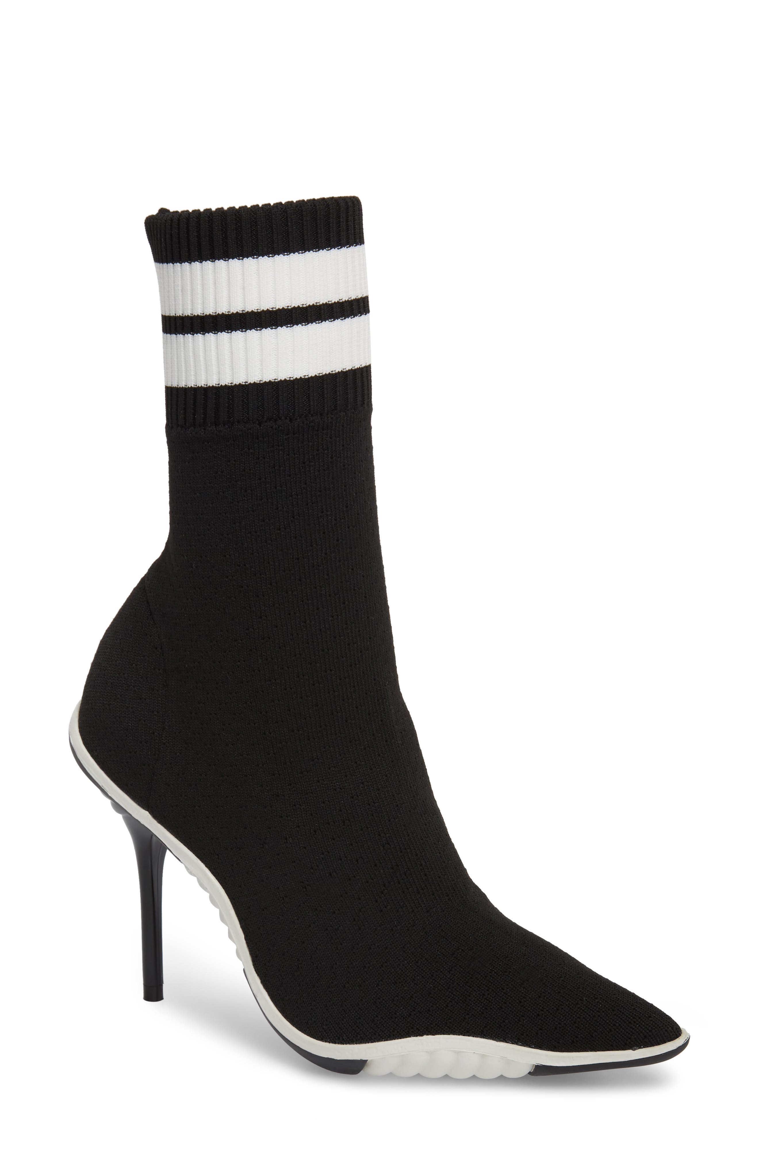 Jeffrey Campbell Goal Sock Sneaker Bootie- Black