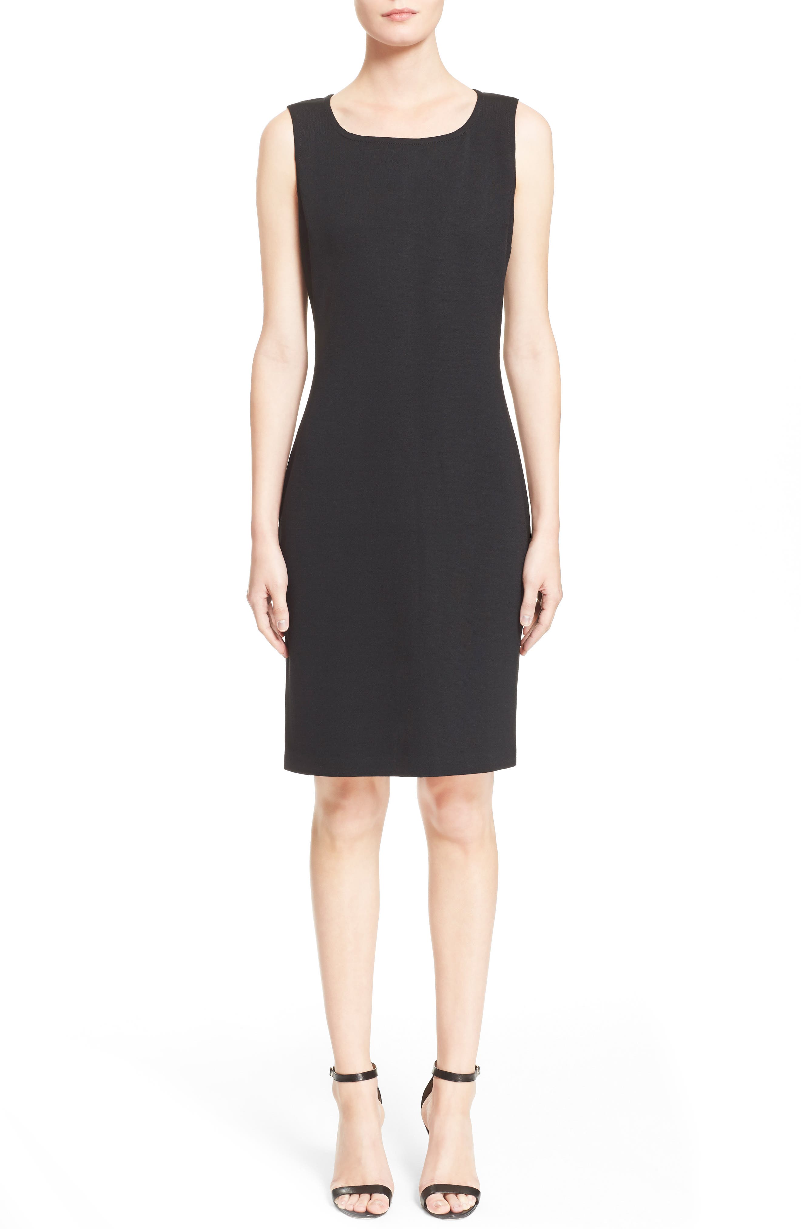 St. John Collection Milano Knit Sheath Dress, Black