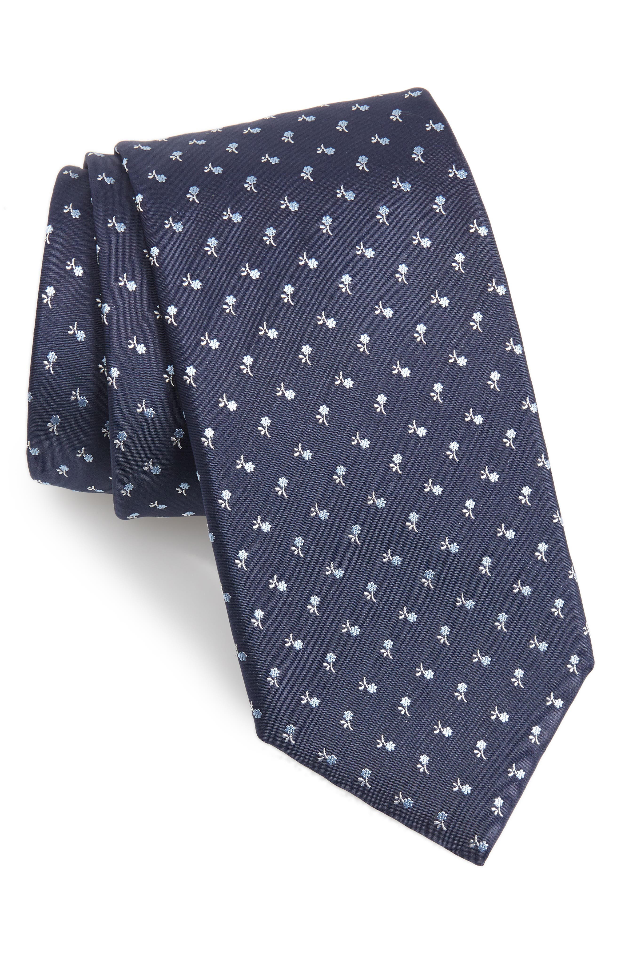 UPC 728678495798 product image for Men's Boss Solid Silk Tie, Size Regular - Blue | upcitemdb.com