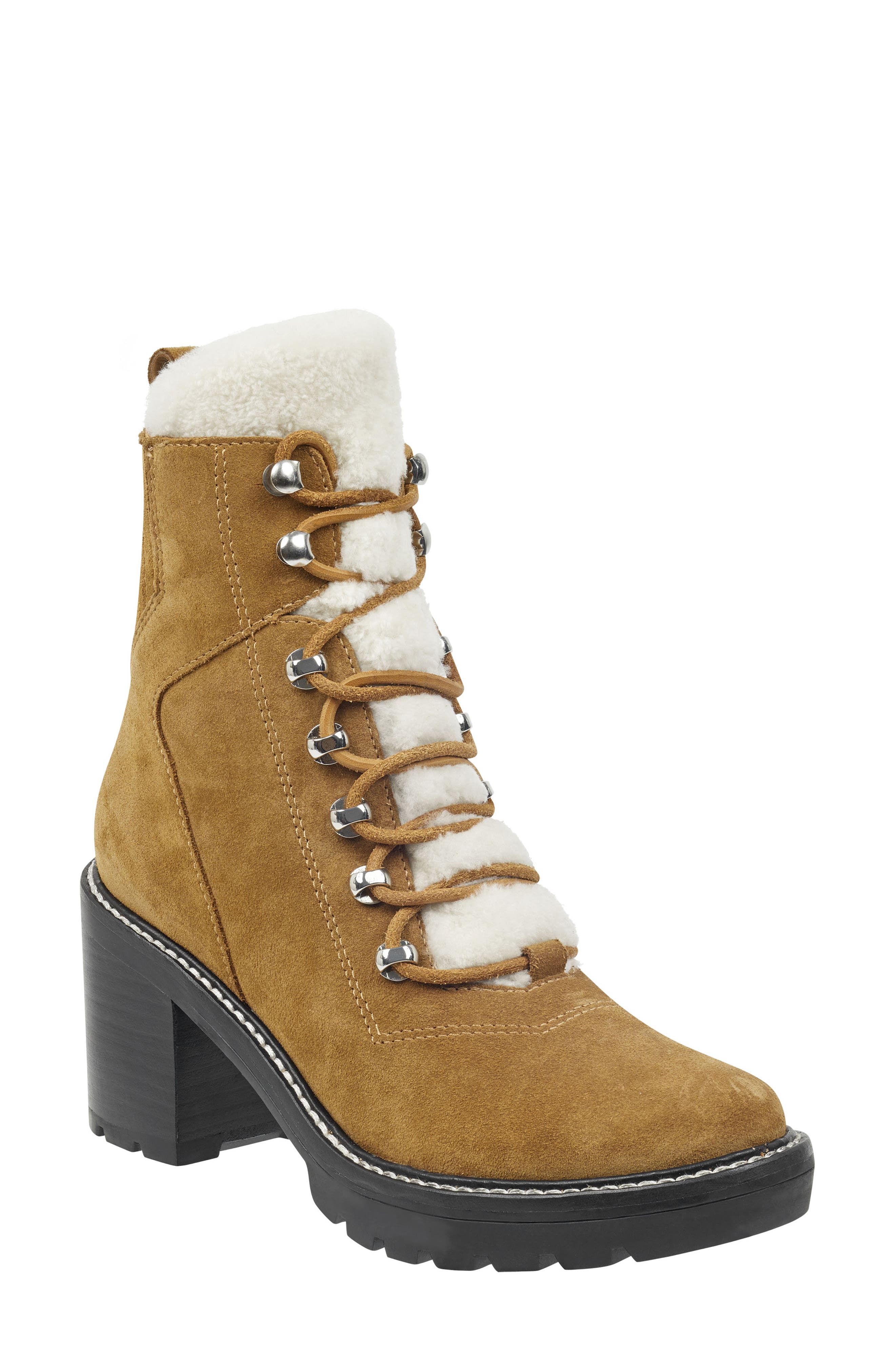 Marc Fisher Ltd Denise Combat Boot, Brown
