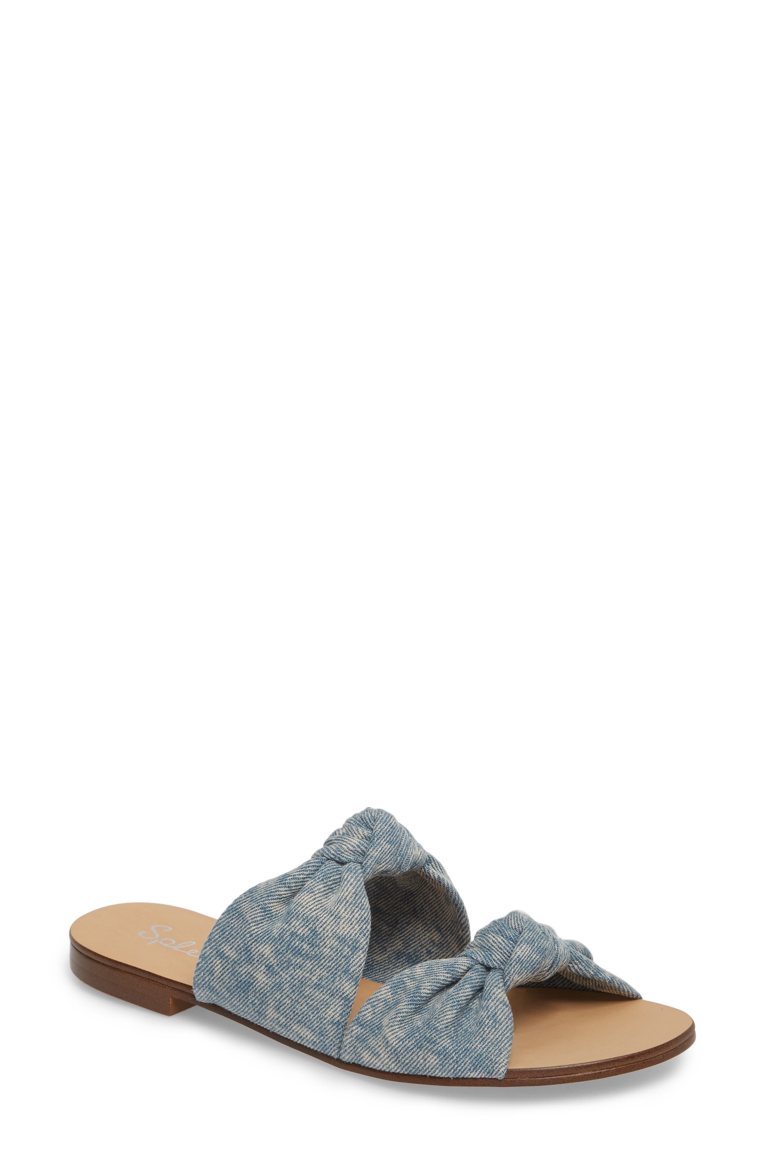 Splendid Barton Double Knotted Slide Sandal, Blue