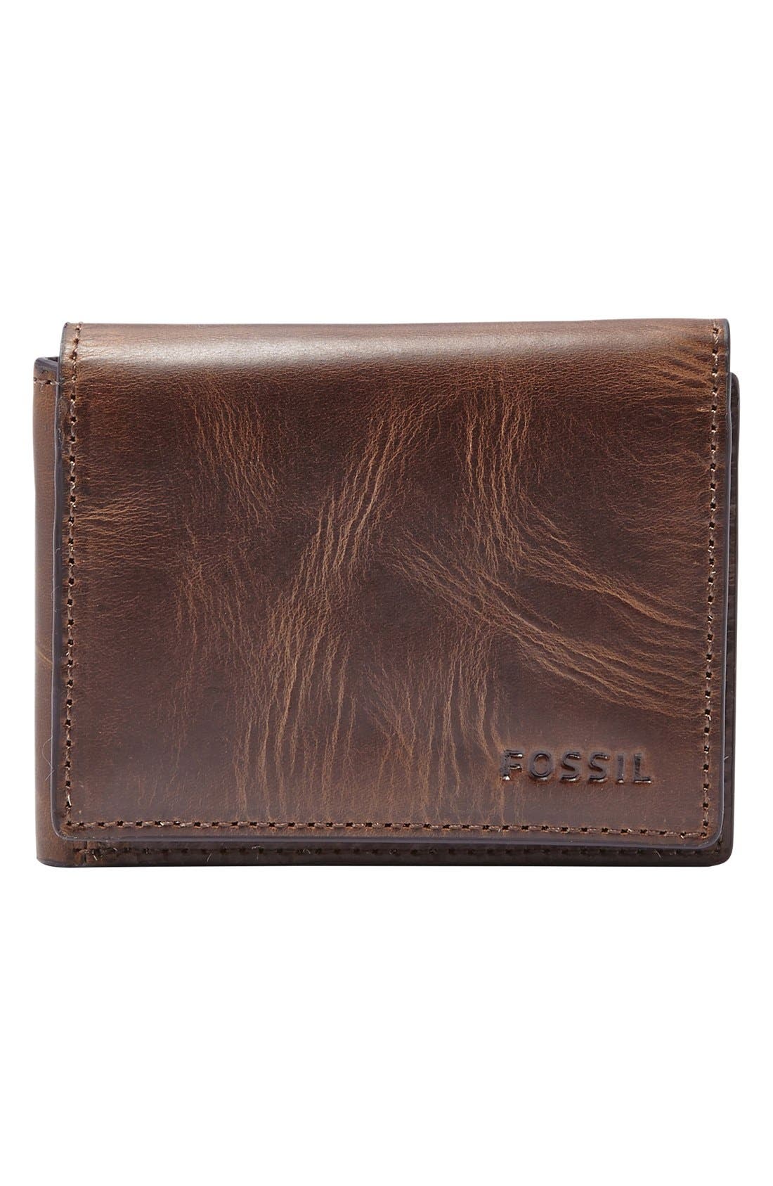 Fossil 'Derrick' Leather Flip Trifold Wallet Nordstrom