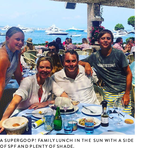 A Supergoop! family lunch in the sun with a side of SPF and plenty of shade.