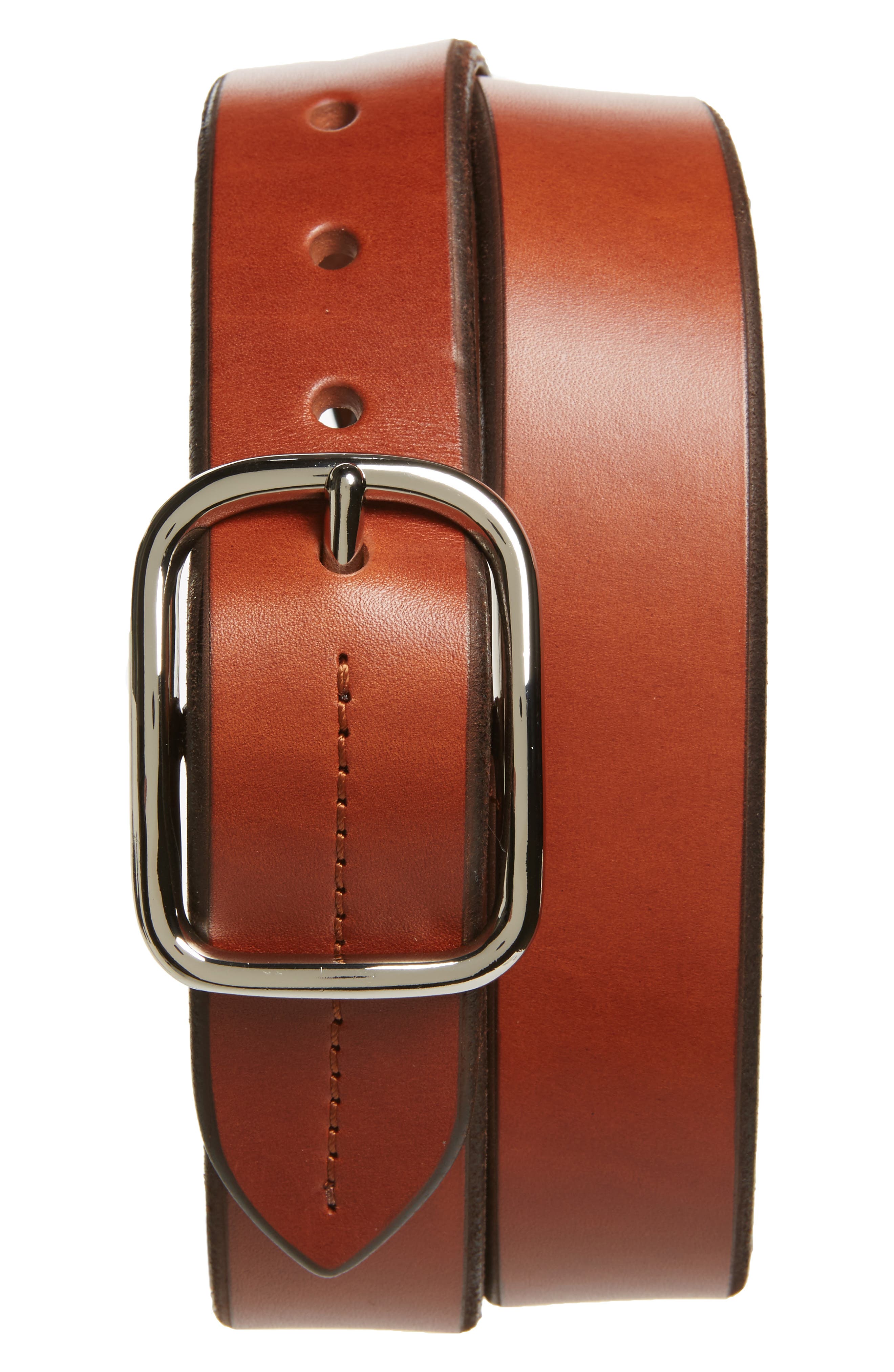Shinola Leather Belt, Bourbon