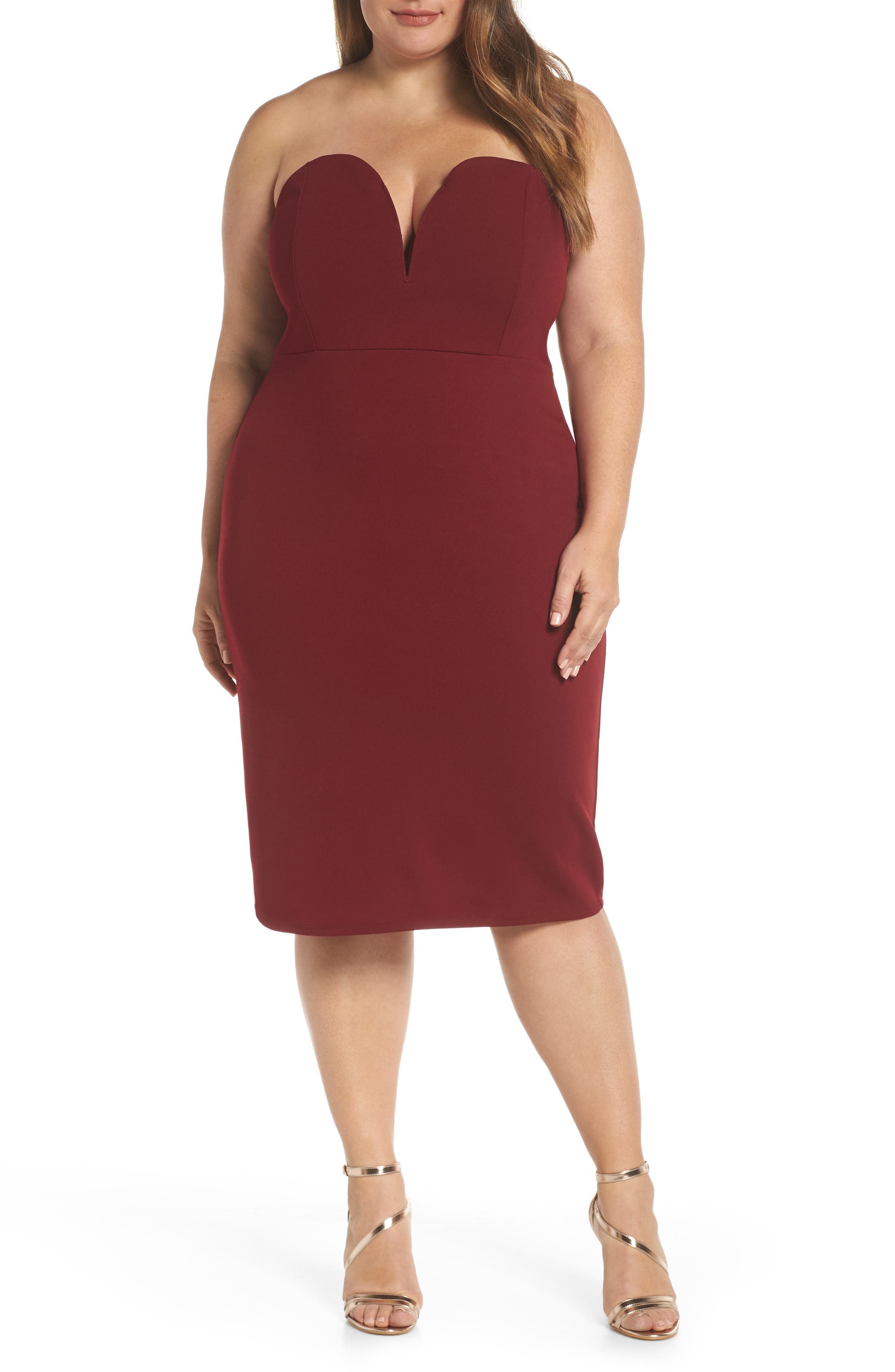 Plus Size Leith Strapless Sheath Dress