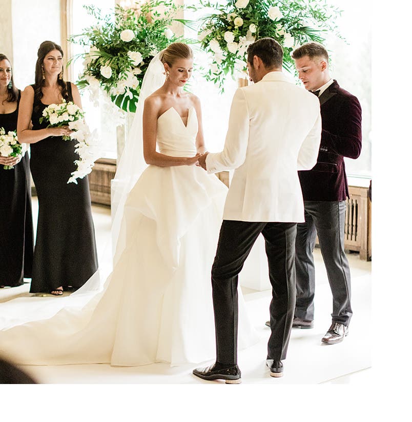Newlyweds Holly and Abraham say "I do."