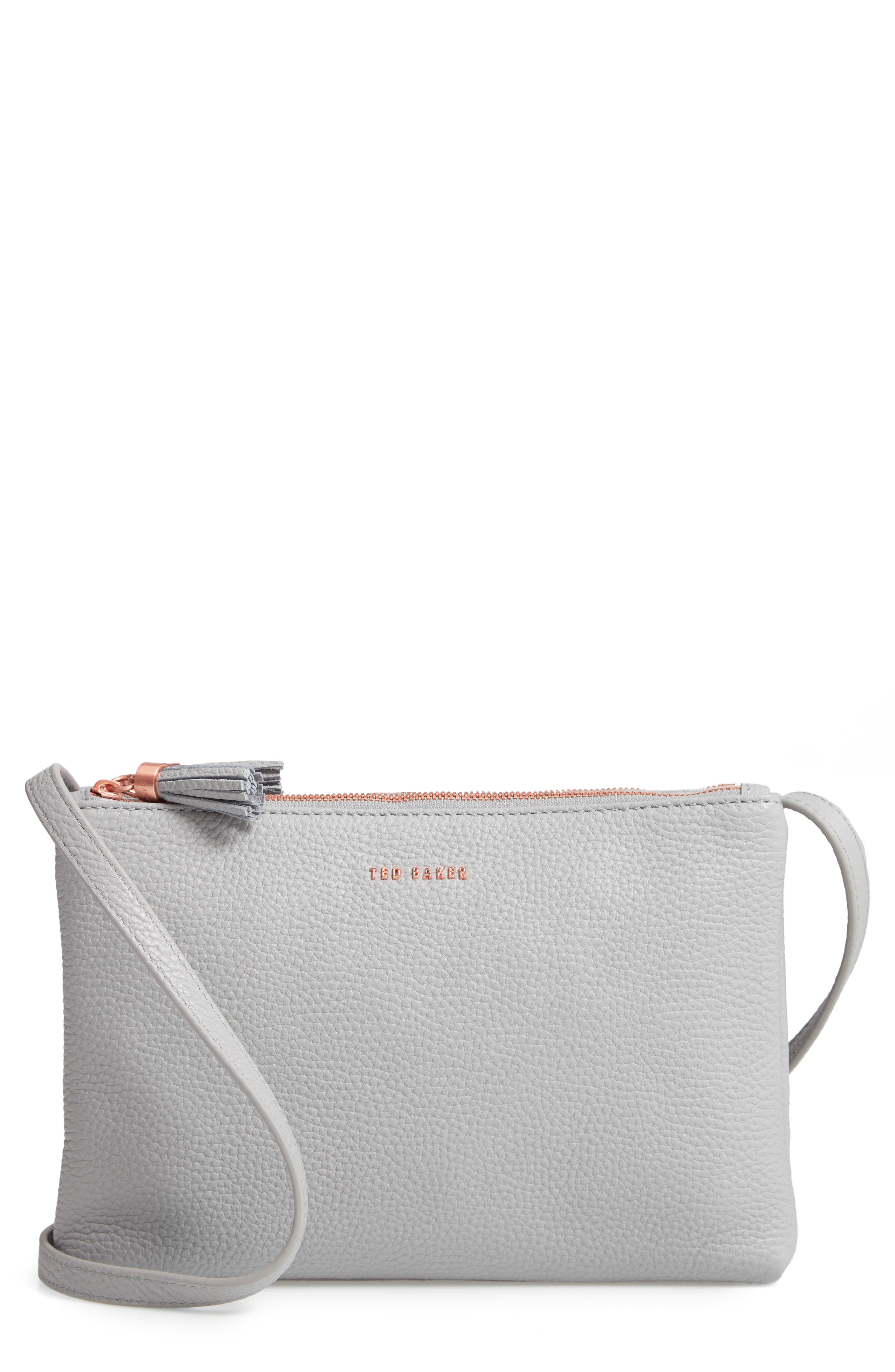 Leather Bags Ted Baker Bag With Zip Grey Ted Baker Maceyy Bag