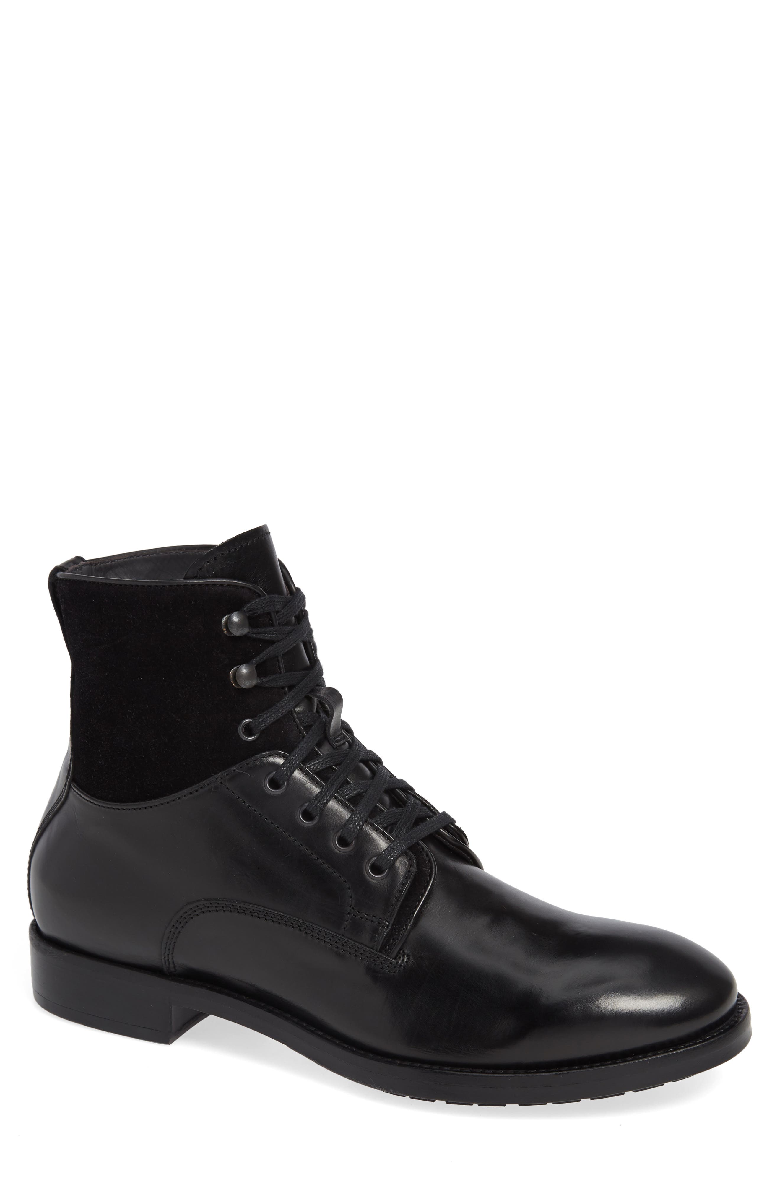To Boot New York Abbott Tall Plain Toe Boot- Black