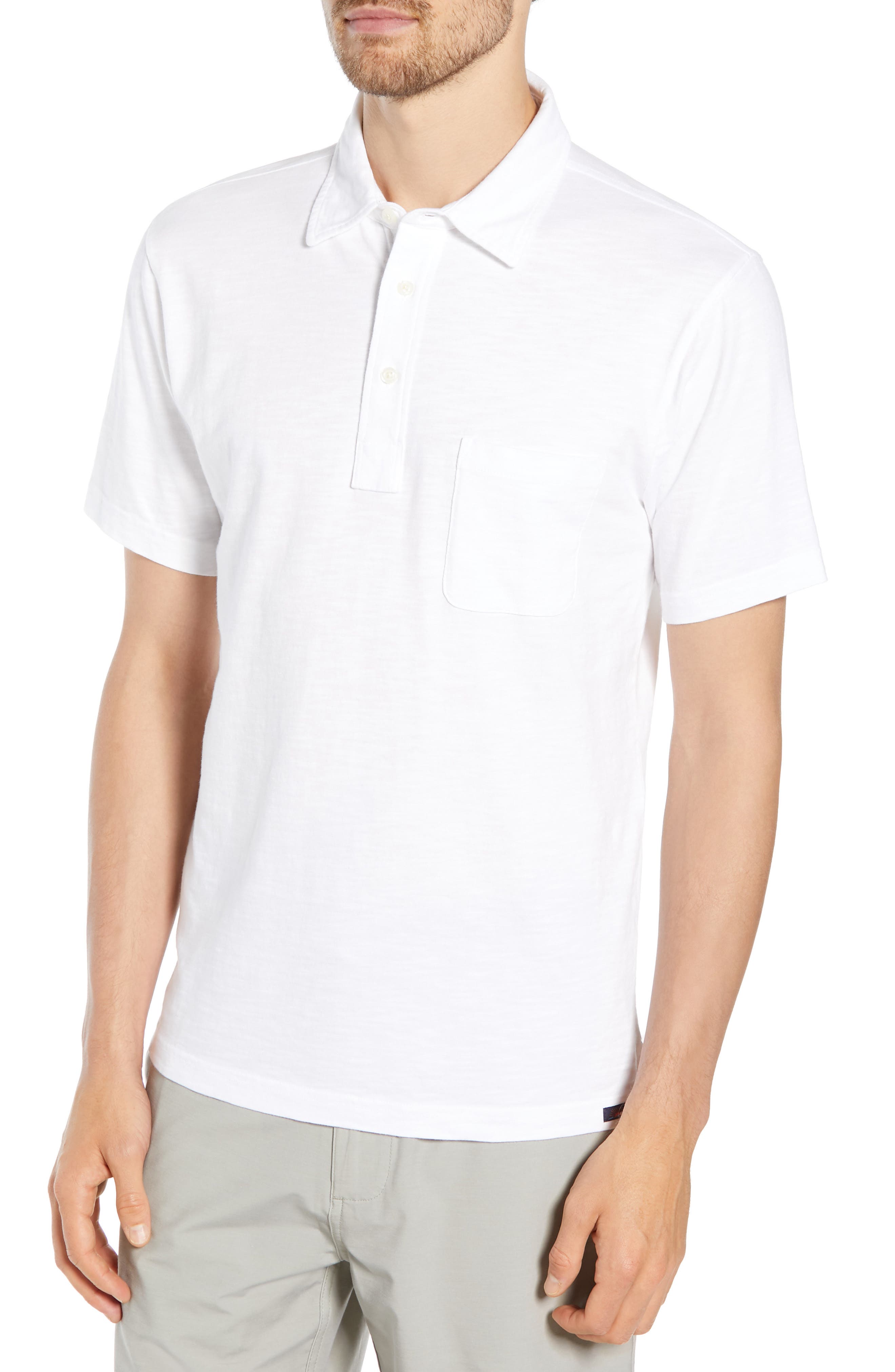 Faherty Sunwashed Polo, White