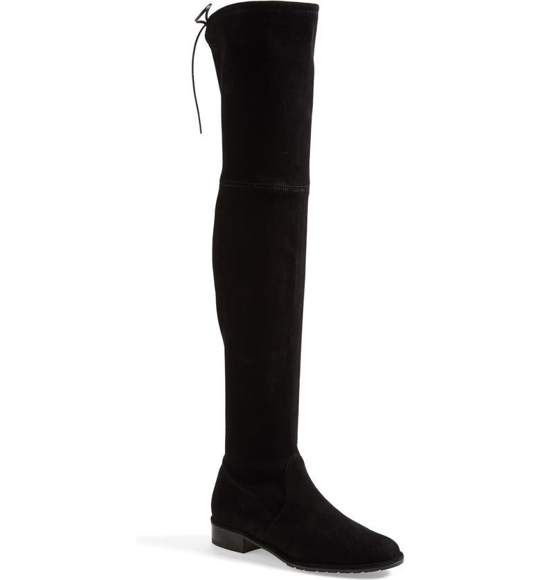 'Lowland' Over the Knee Boot, Main, color, BLACK SUEDE