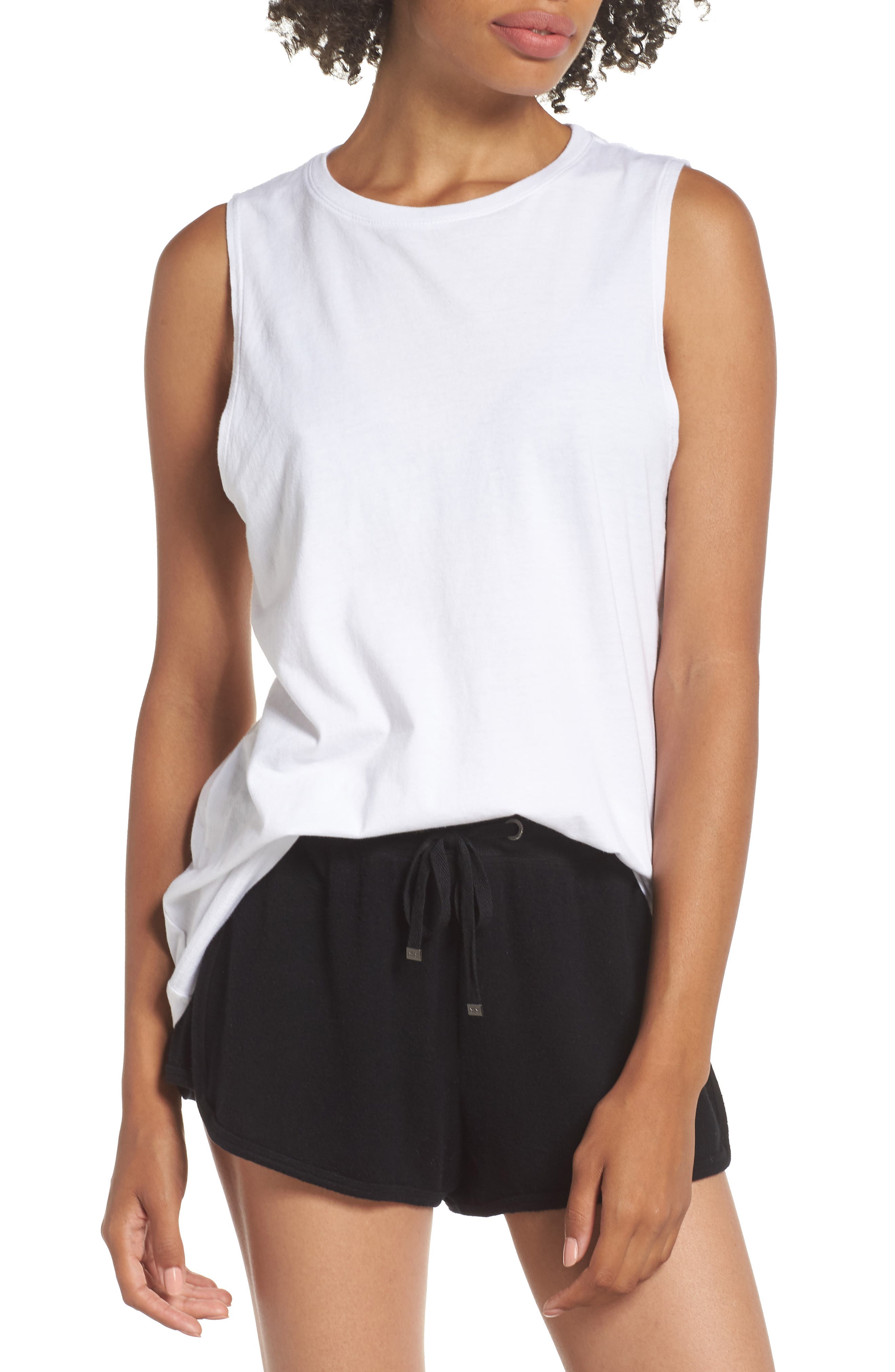 Richer Poorer Muscle Tank, White