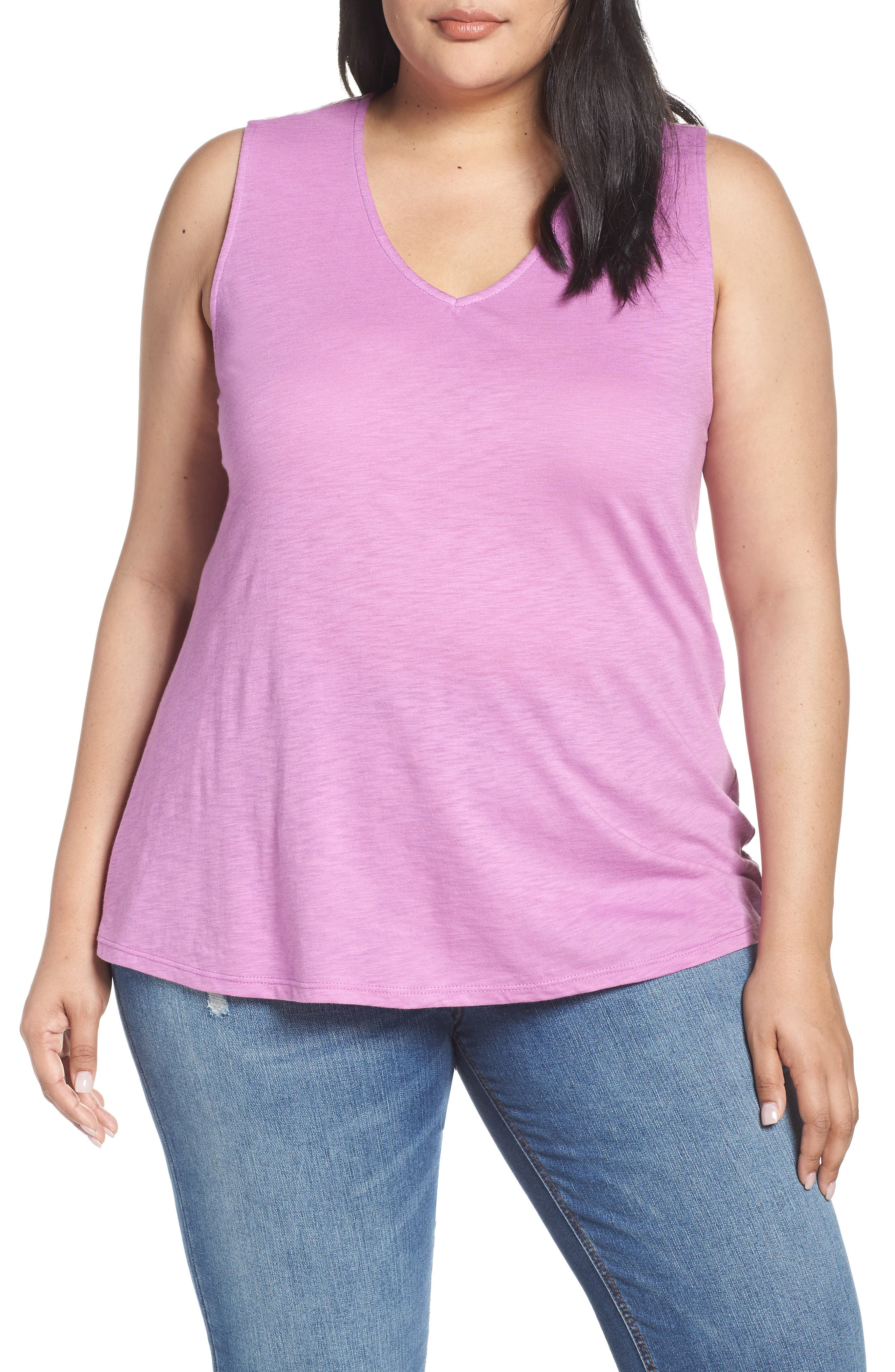 Plus Size Gibson X Hi Sugarplum! Malibu Embroidered Racerback Tank Top, Pink