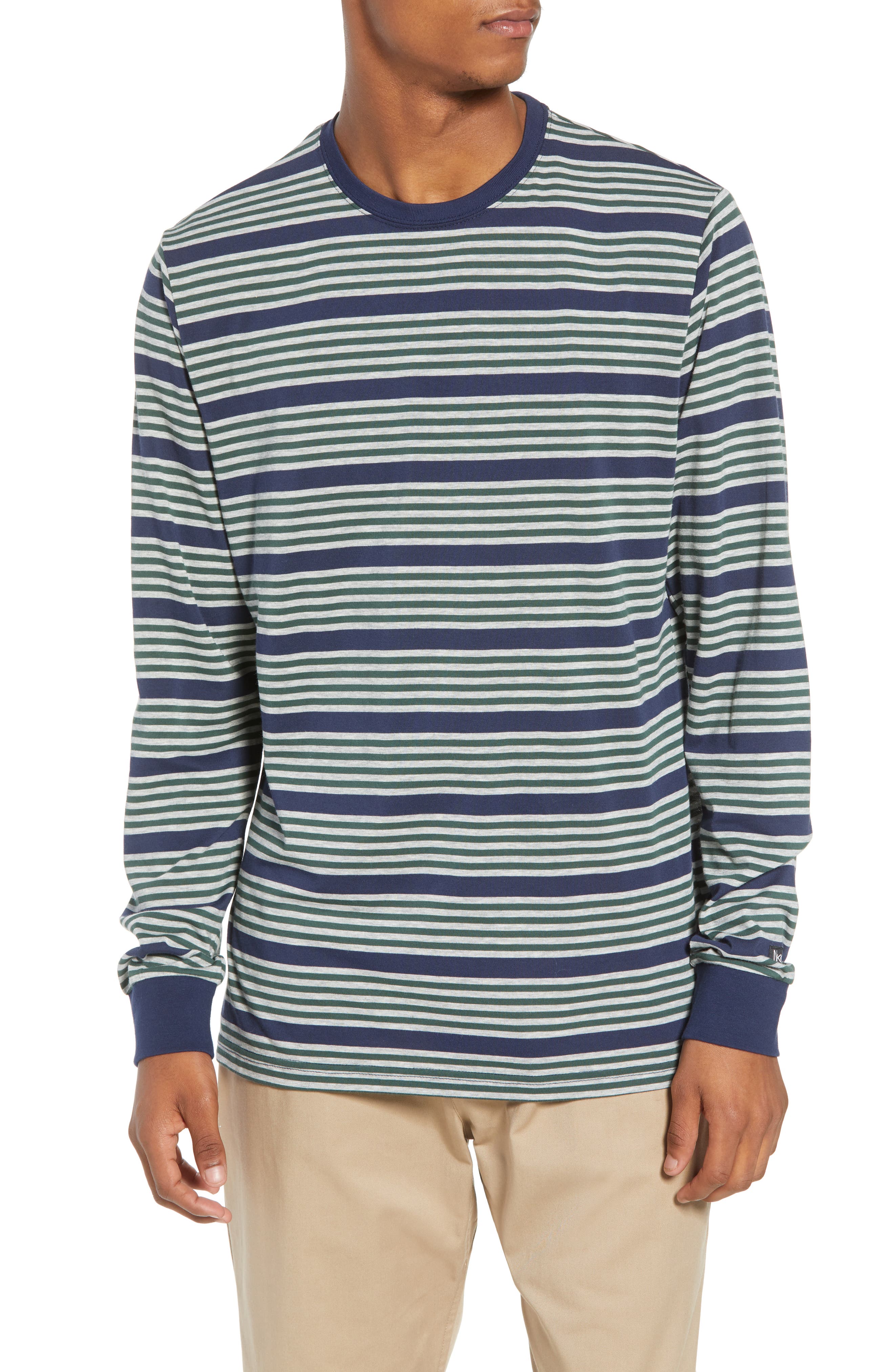 Nike Sb Dry Stripe Long Sleeve T-Shirt, Blue