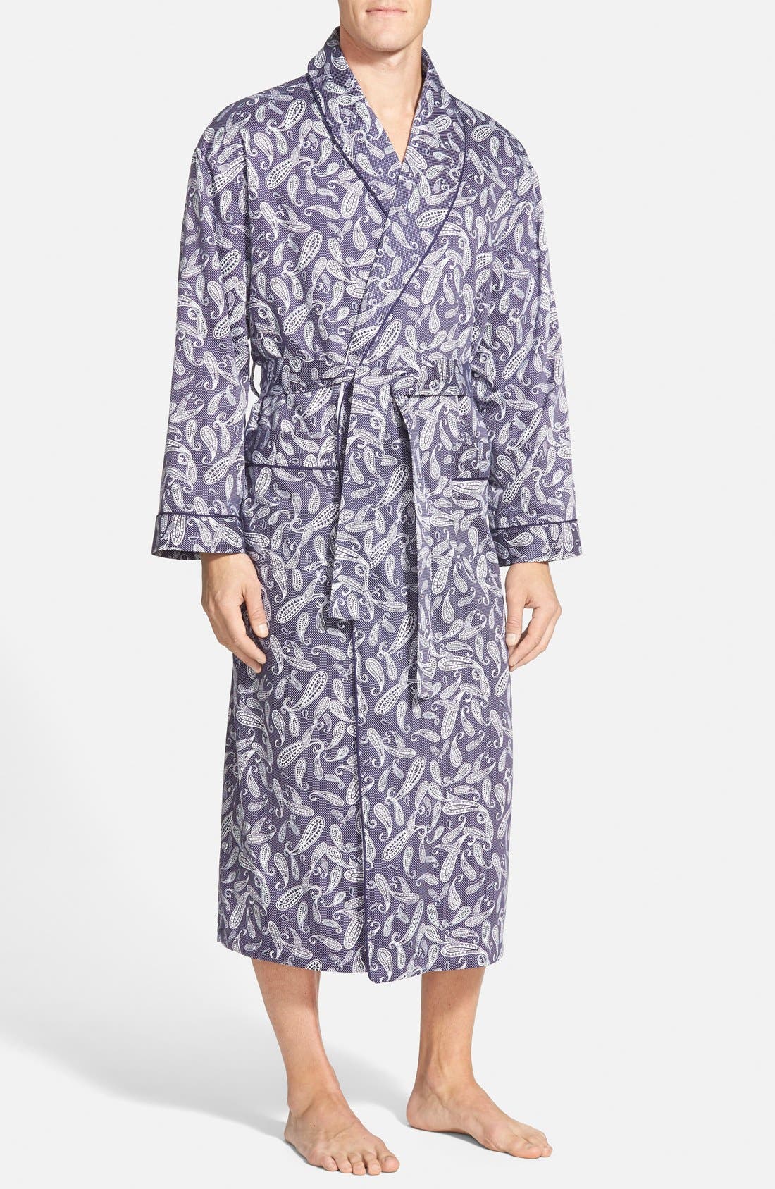 Majestic International 'Mosaic' Terry Lined Sateen Robe Nordstrom
