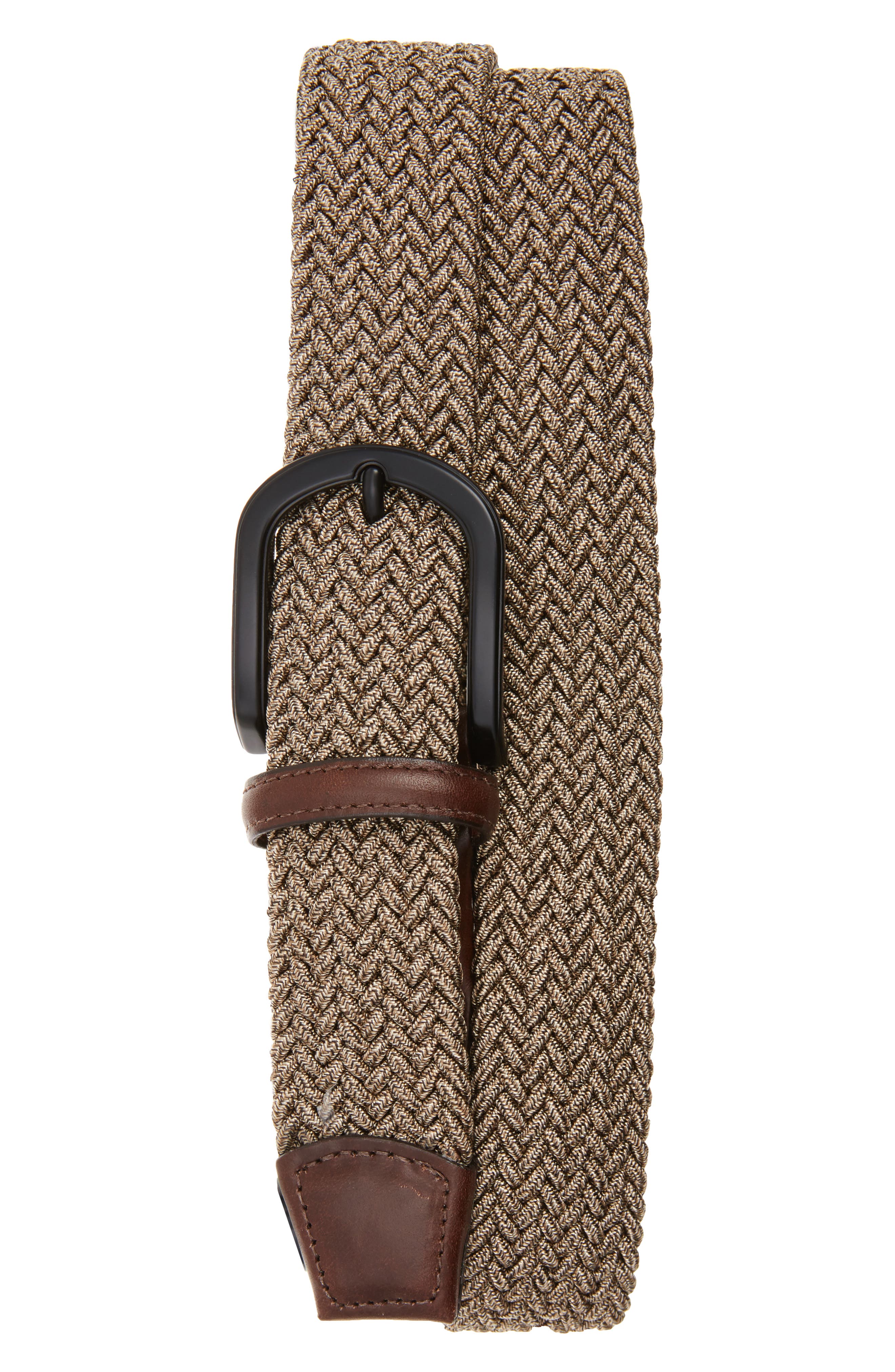 Torino Belts Braided Melange Belts, Khaki