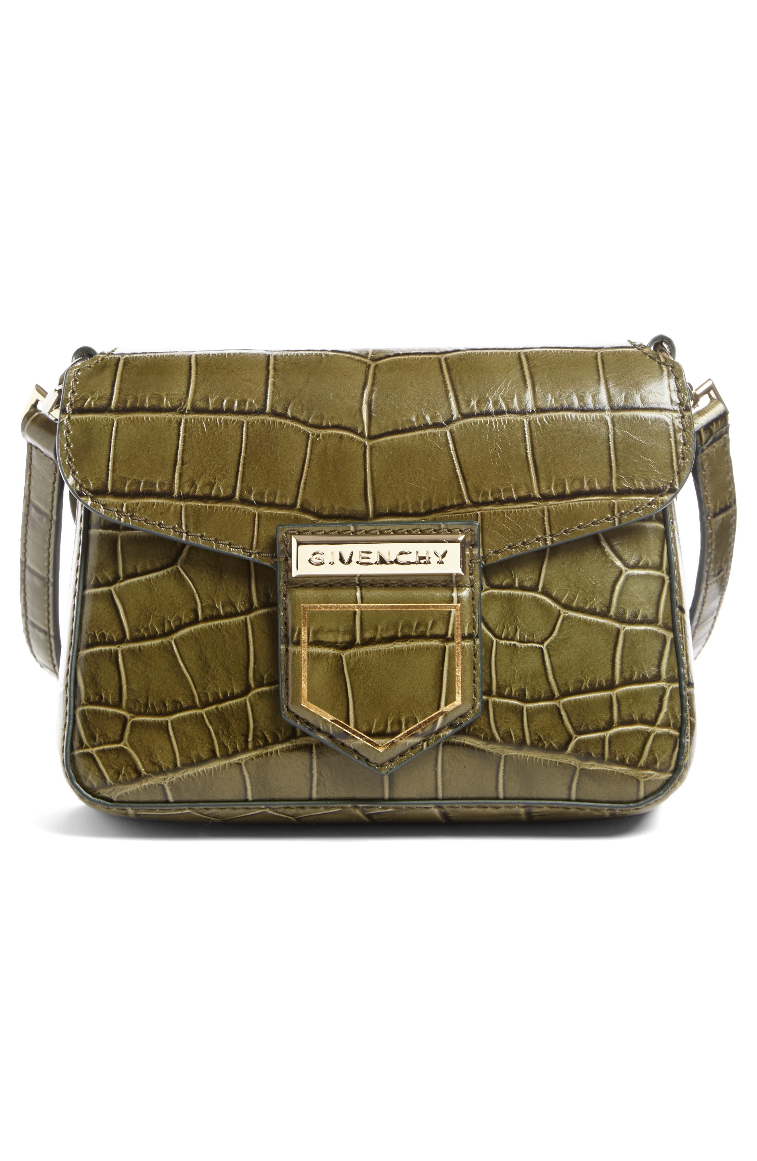 Givenchy Mini Nobile Croc Embossed Leather Crossbody Bag Nordstrom
